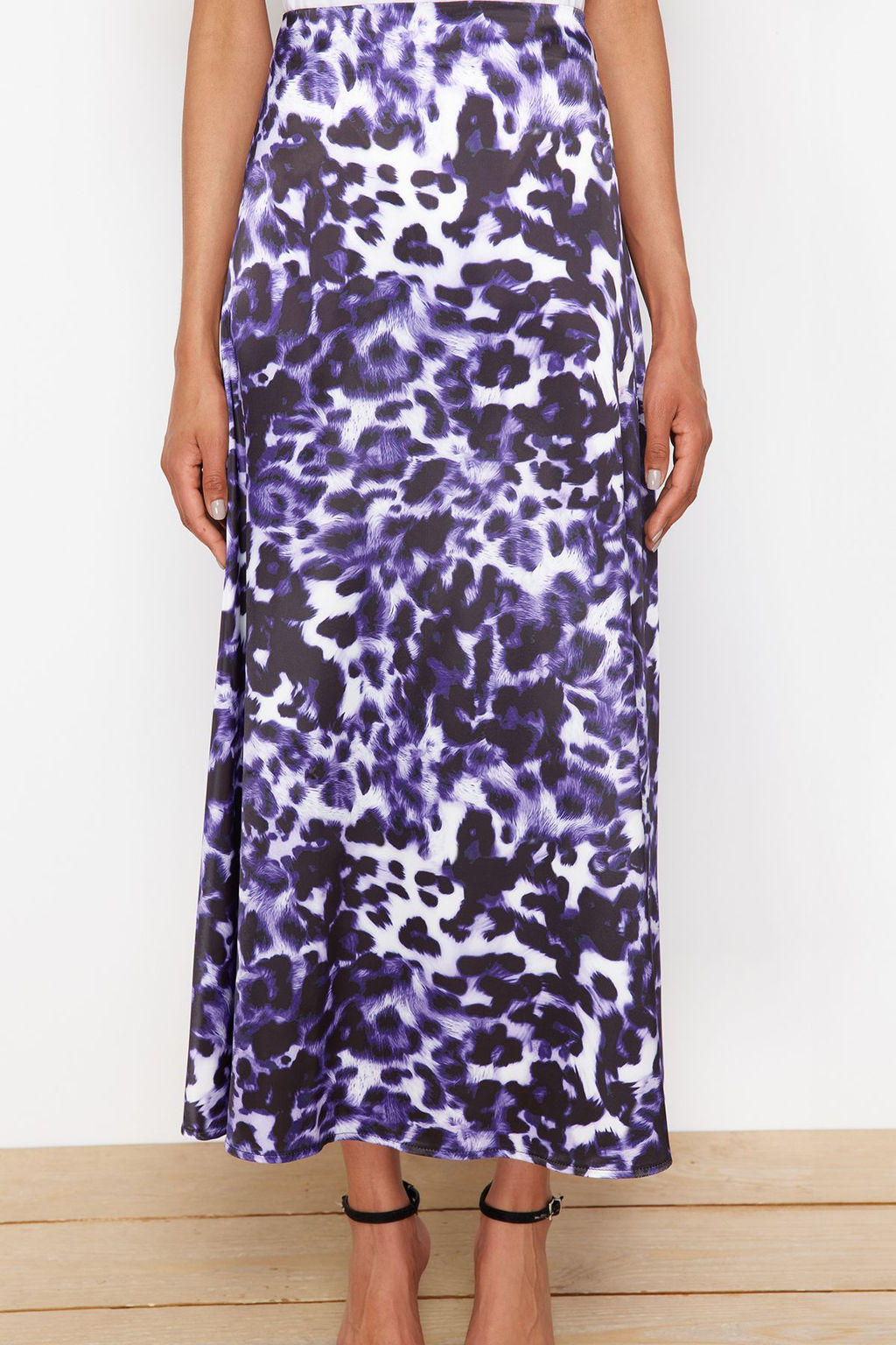 Mor Desenli Maxi Boy Dokuma Etek TWOSS24ET00226 - Trendyolmilla фото 4