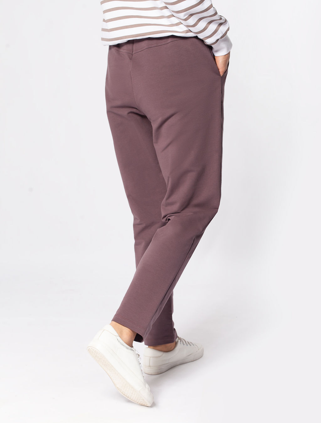 VILATTE / Брюки из футера-двухнитки с премиальной фурнитурой  фото 4