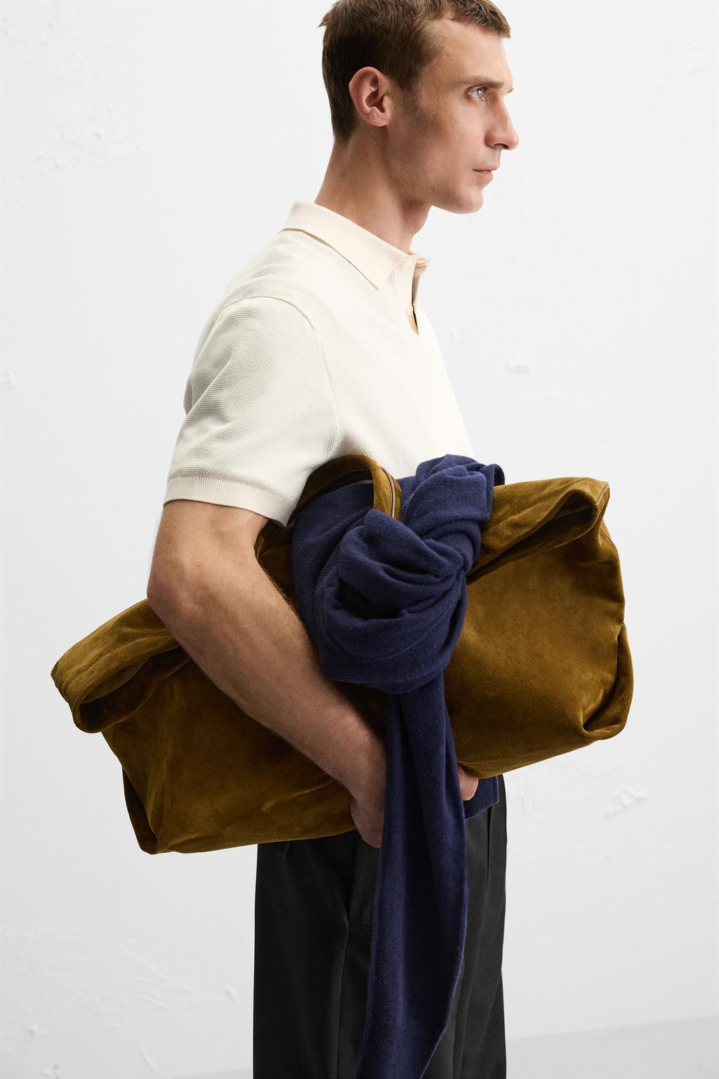 TEXTURED PIQUE KNIT POLO SHIRT - Zara фото 14