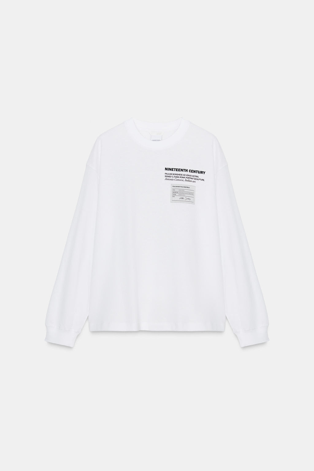 SCULPTURE PRINT LONG SLEEVE T-SHIRT - Zara фото 6