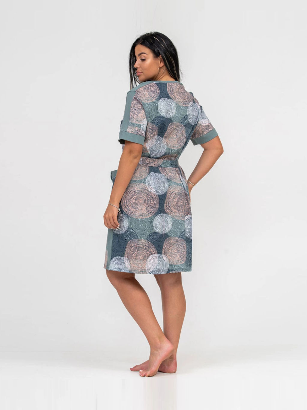 Халат женский, цвет зеленый