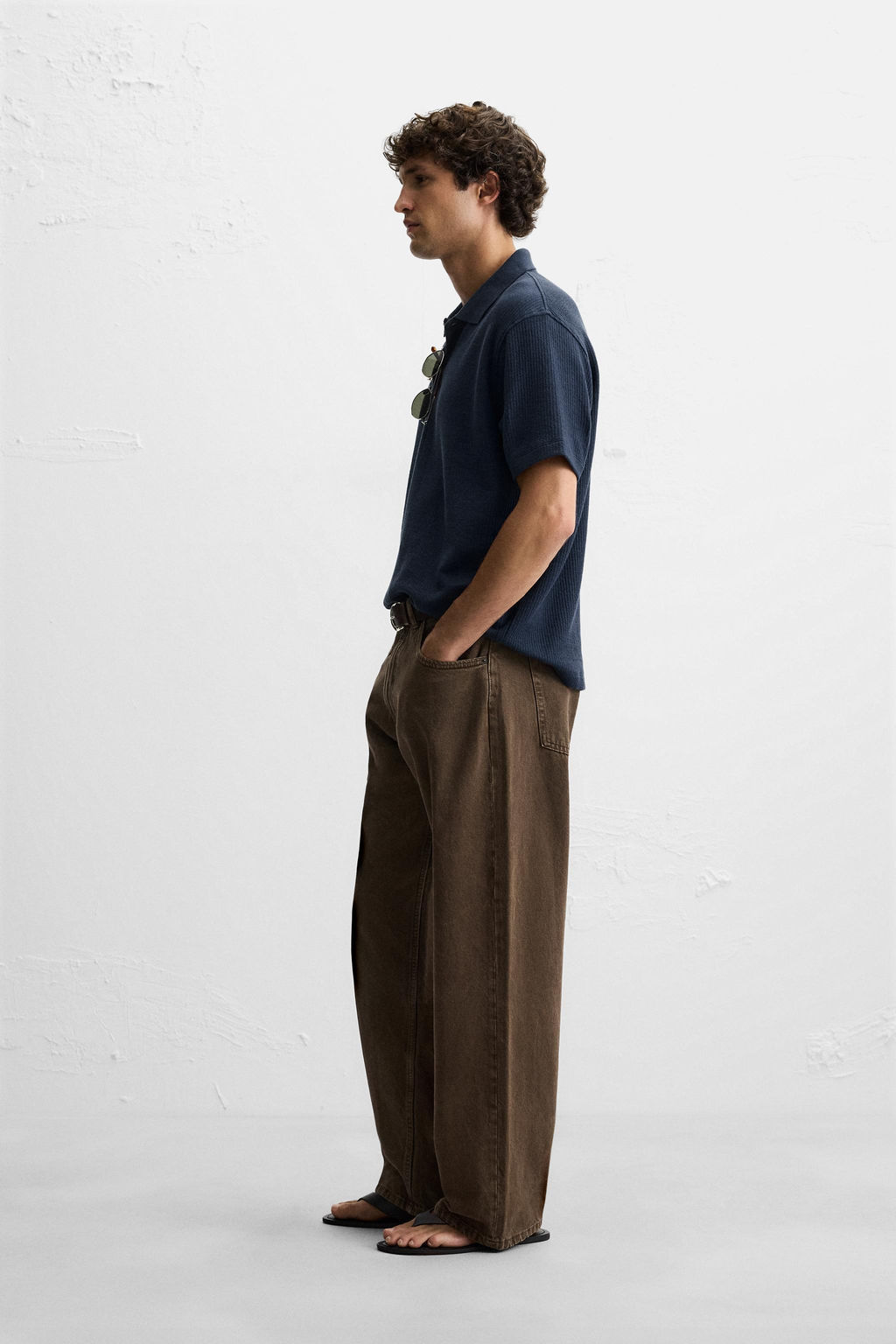 VERTICAL TEXTURE POLO SHIRT - Zara фото 4