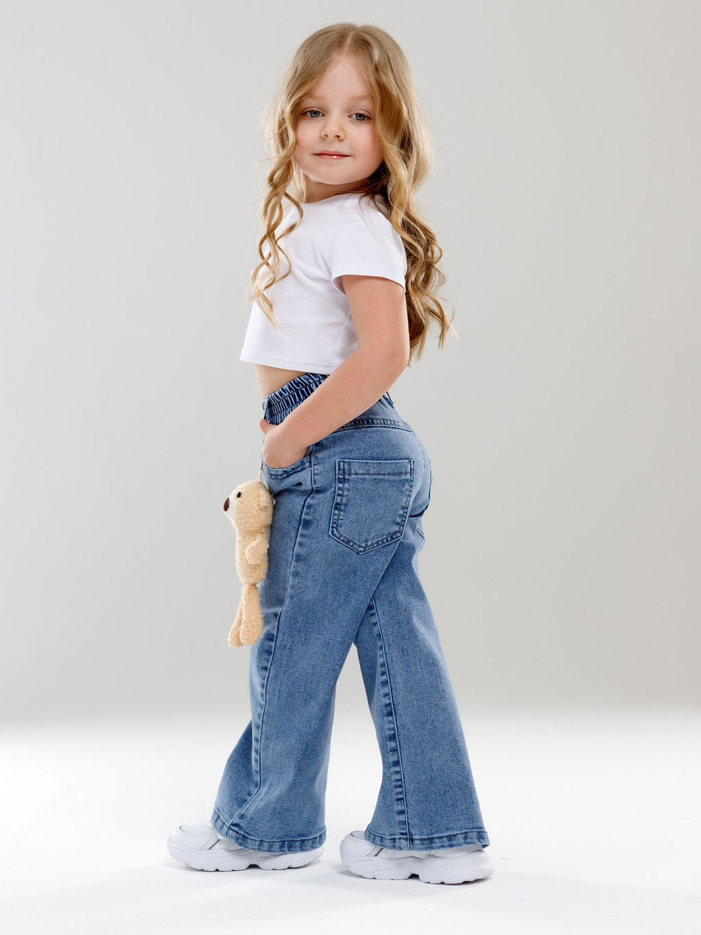 Джинсы-трубы для девочек - СИНЯЯ МОДА фото 9