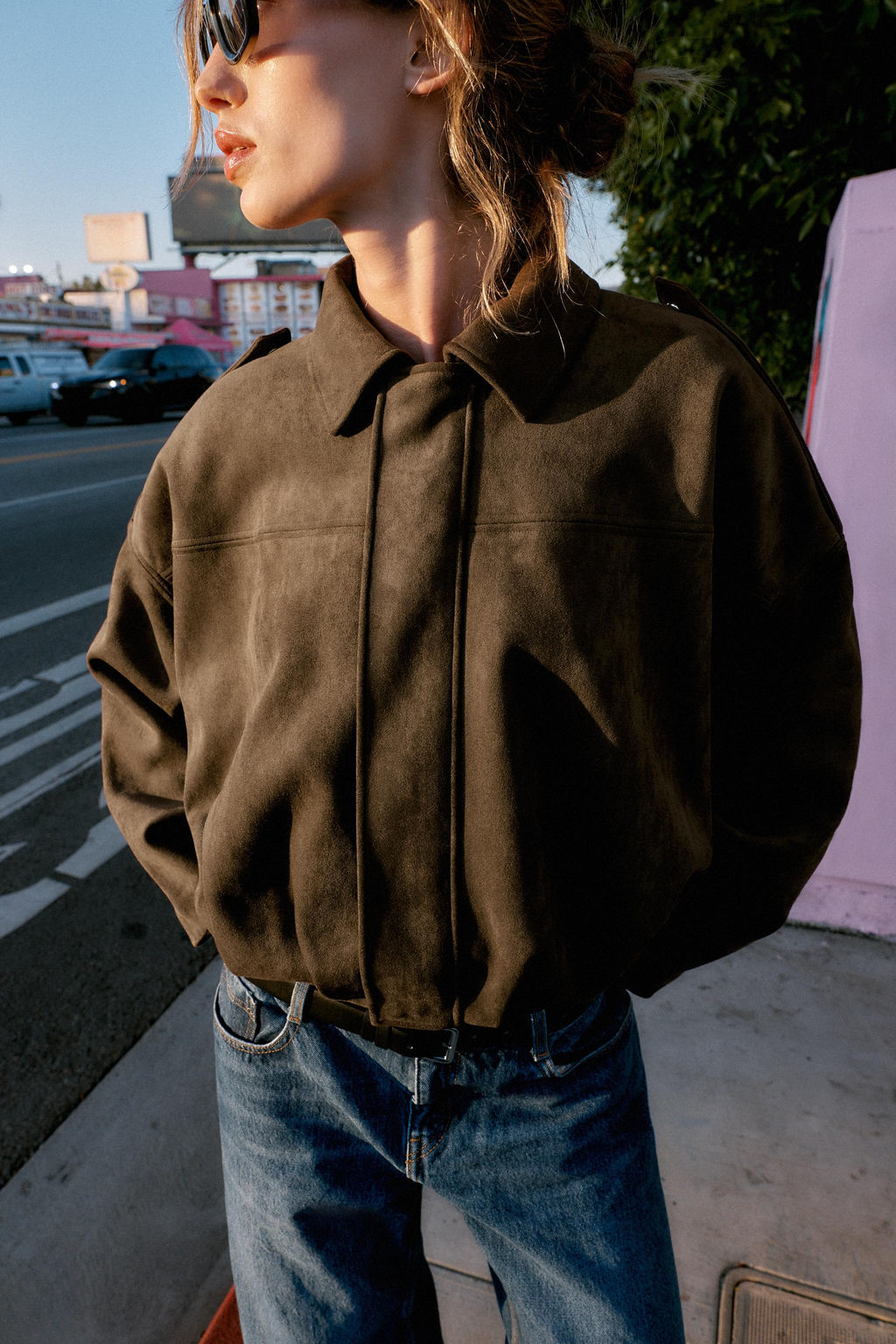 SUEDE EFFECT BOMBER JACKET - Zara фото 28