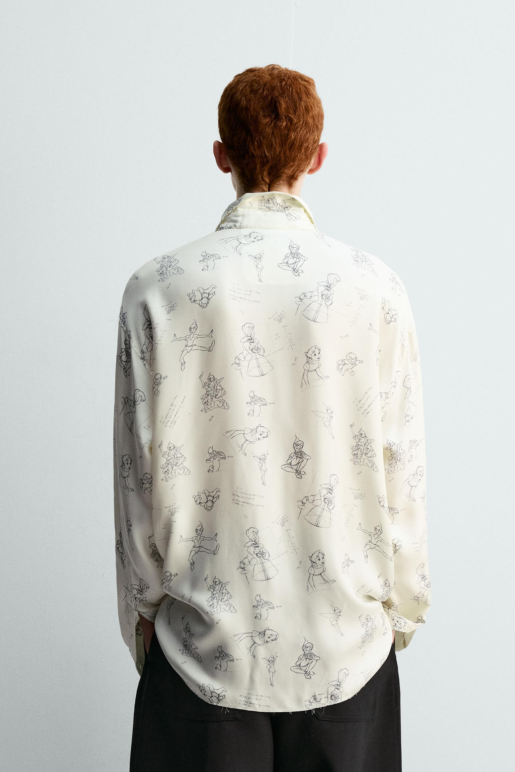 SILK - VISCOSE PETER PAN CHARACTERS SHIRT HARRY LAMBERT FOR ZARA фото 3