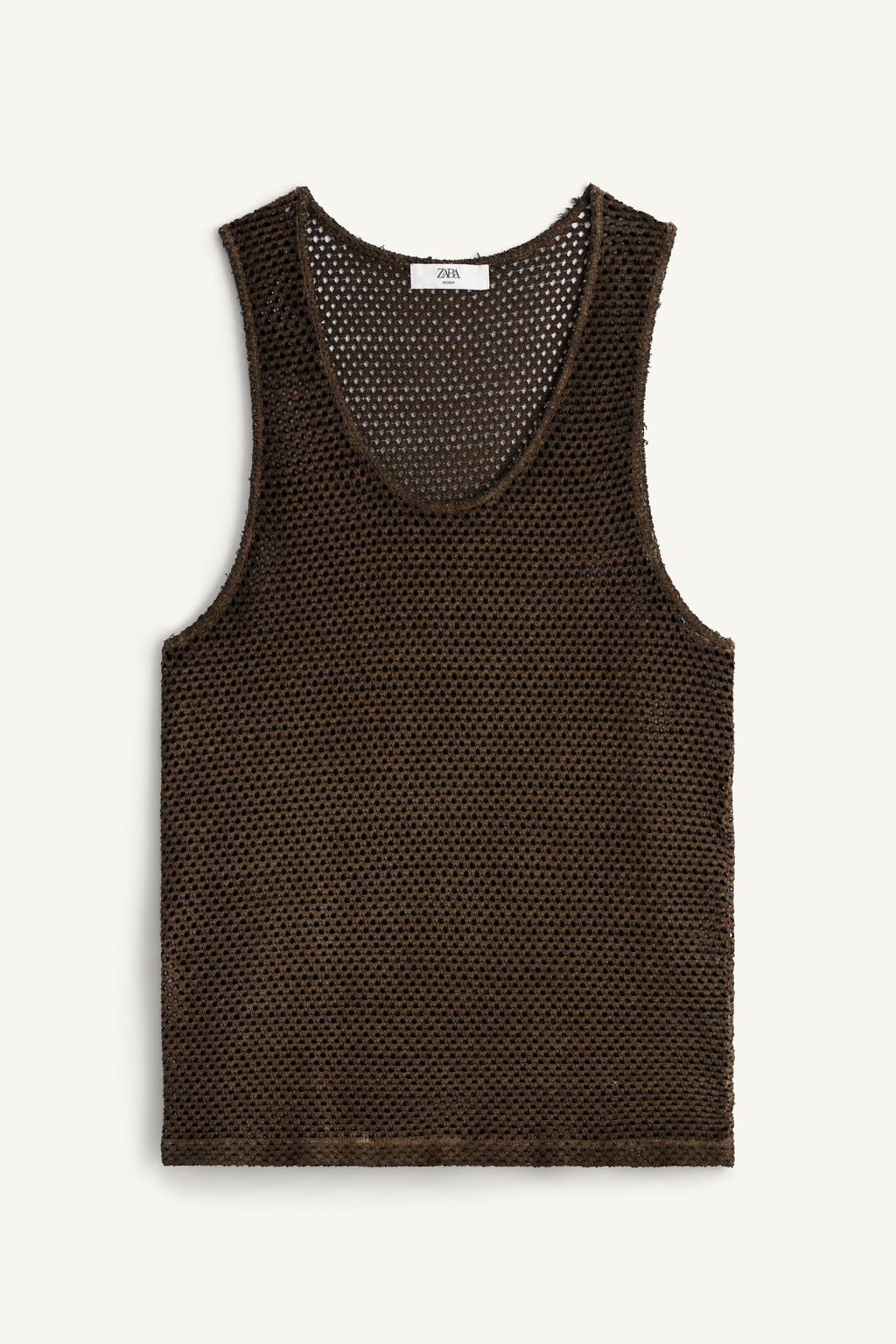 CAMISETA TANK PUNTO CROCHET / Marr?n