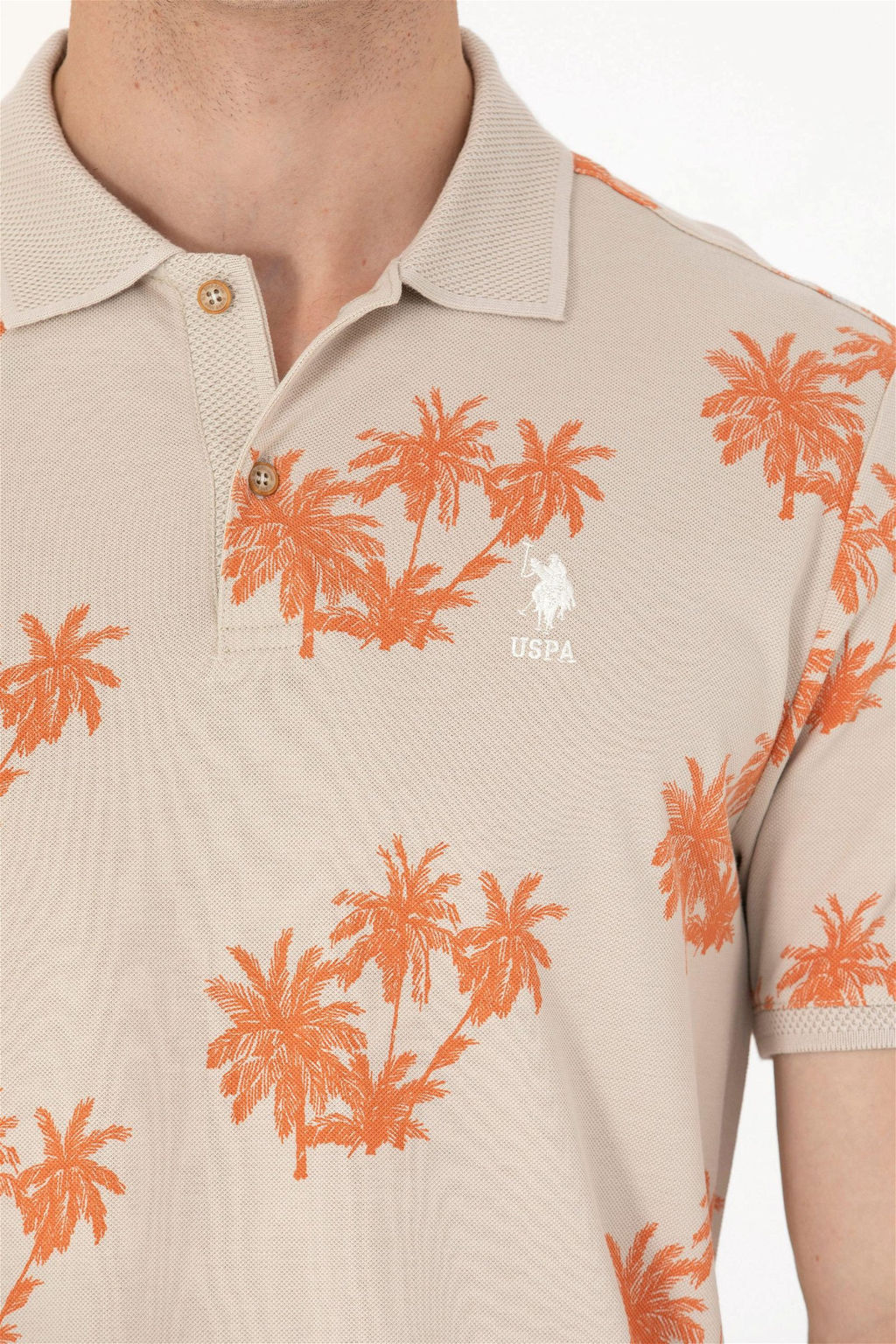 U. S. Polo Assn Мужская футболка с воротником-поло Stone - U.s. polo assn фото 13