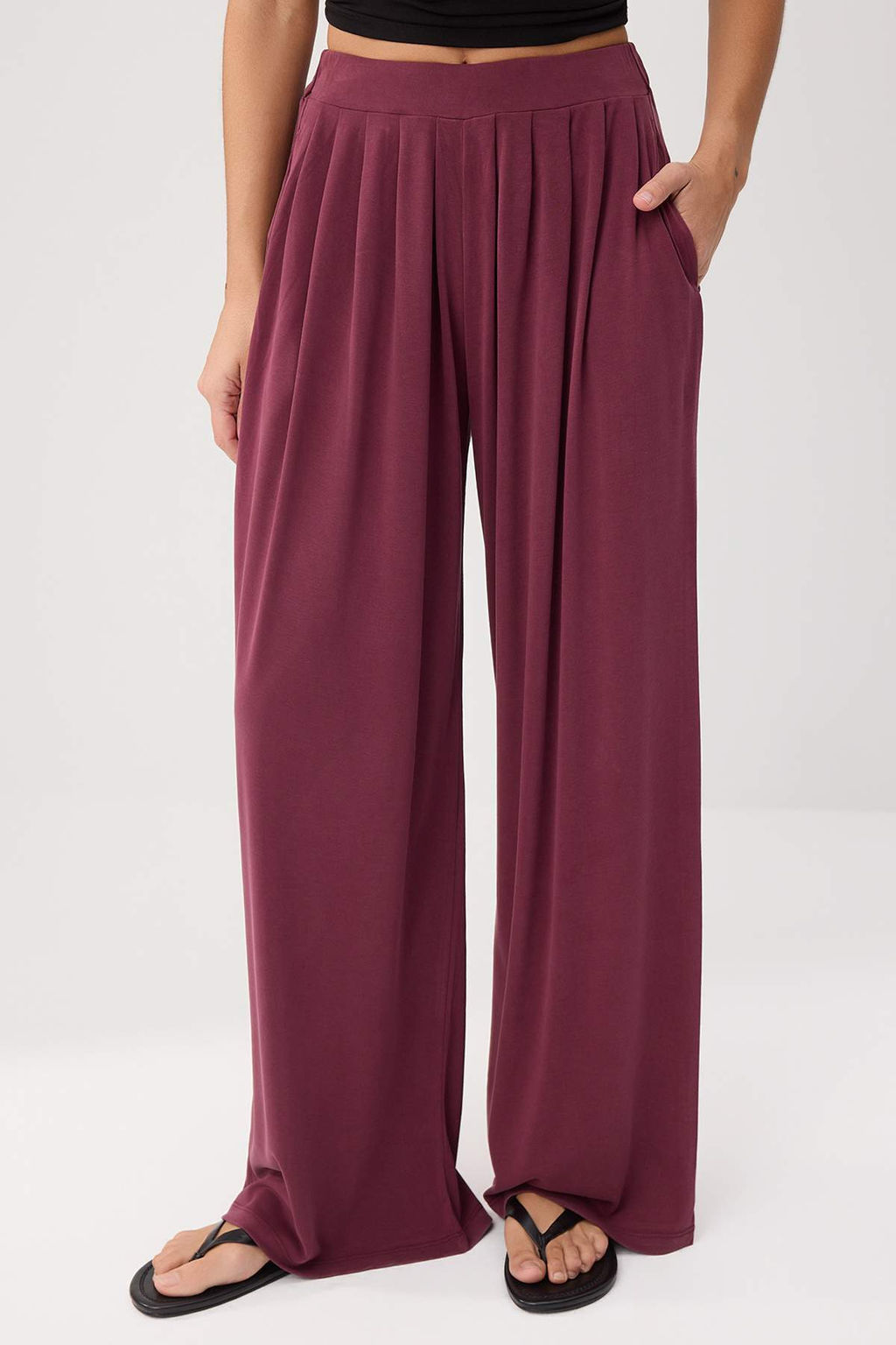 Murdum Wide Leg/Genis Kesim Normal Bel Modal Orme Pantolon TWOSS26PL00175 - Trendyolmilla фото 3