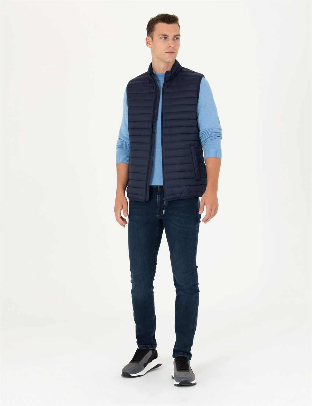 Lacivert Slim Fit Yelek - Pierre cardin фото 4