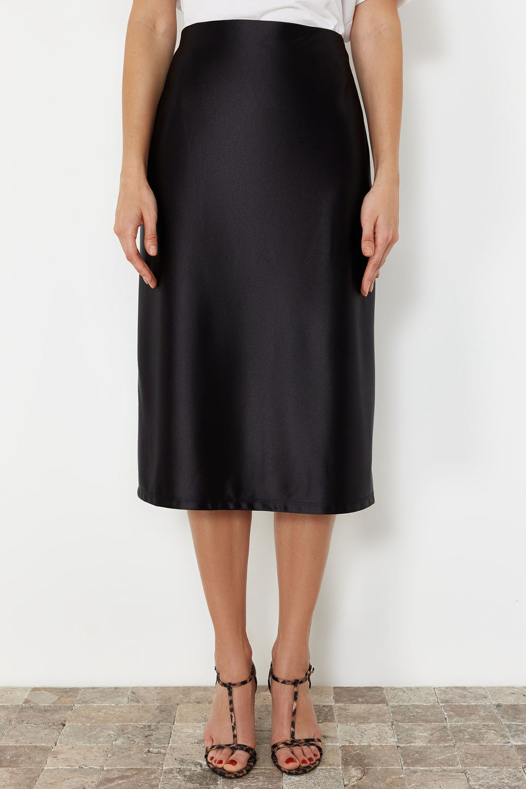 TRENDYOLMILLA Indigo Saten A Kesim/Can Form Midi Orme Etek TWOAW24ET00088 фото 24