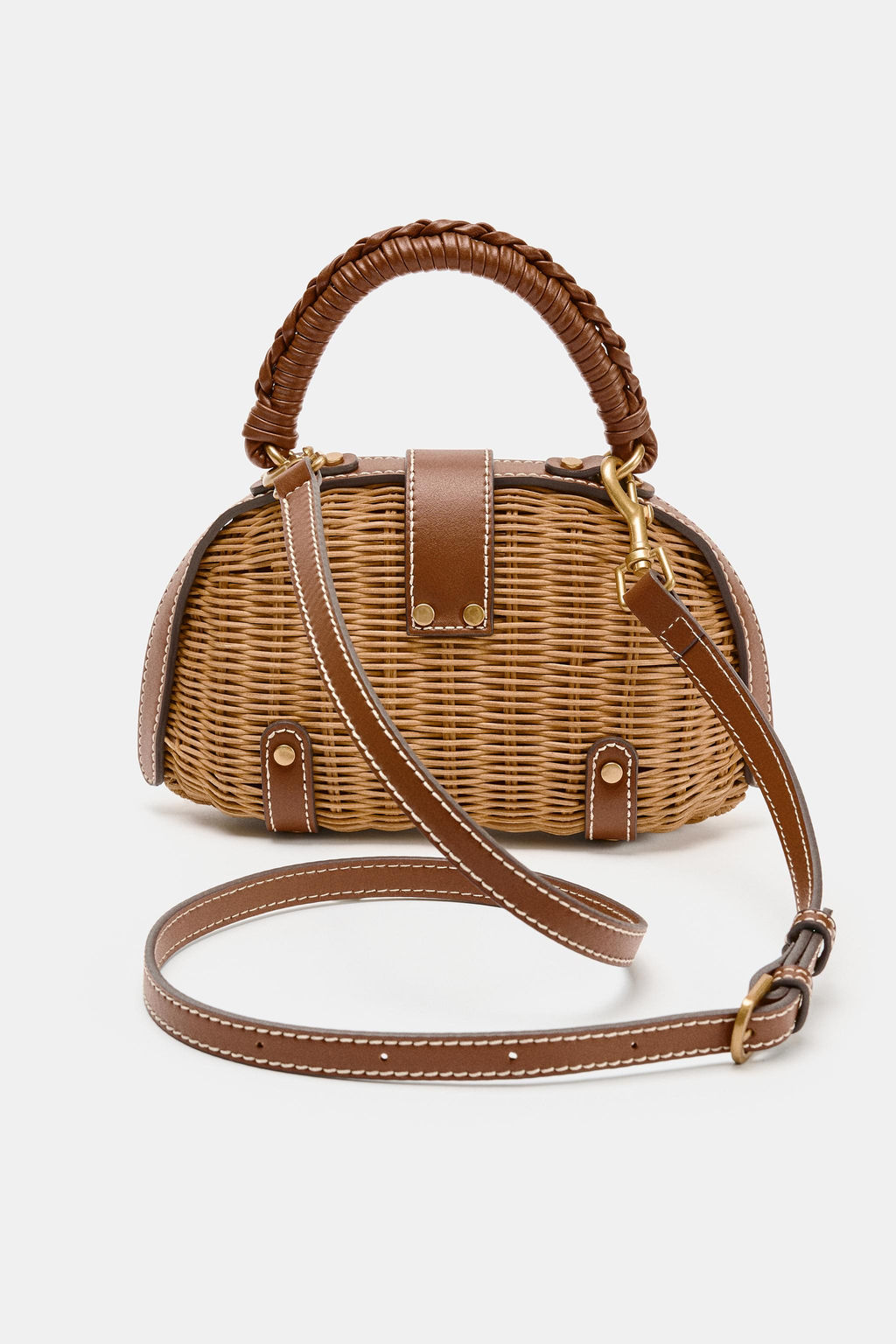 BOLSO R?GIDO MINI BANDOLERA / Tostado