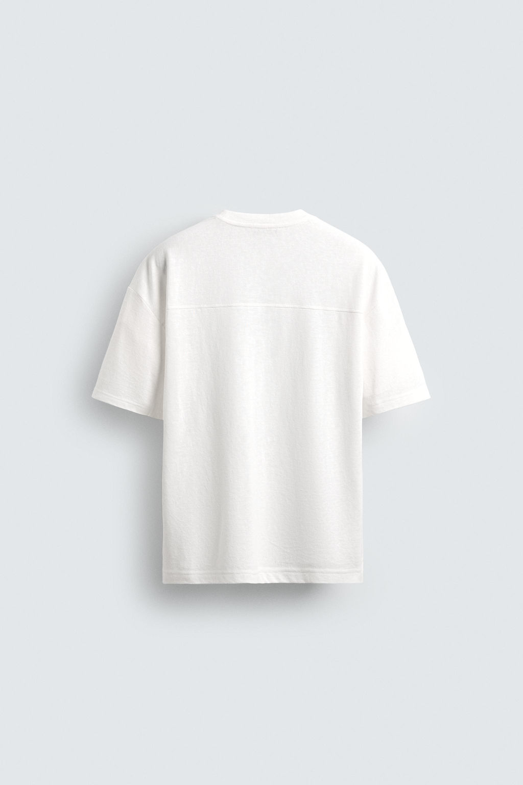 CAMISETA RELAXED FIT TEXTO BORDADO / Blanco