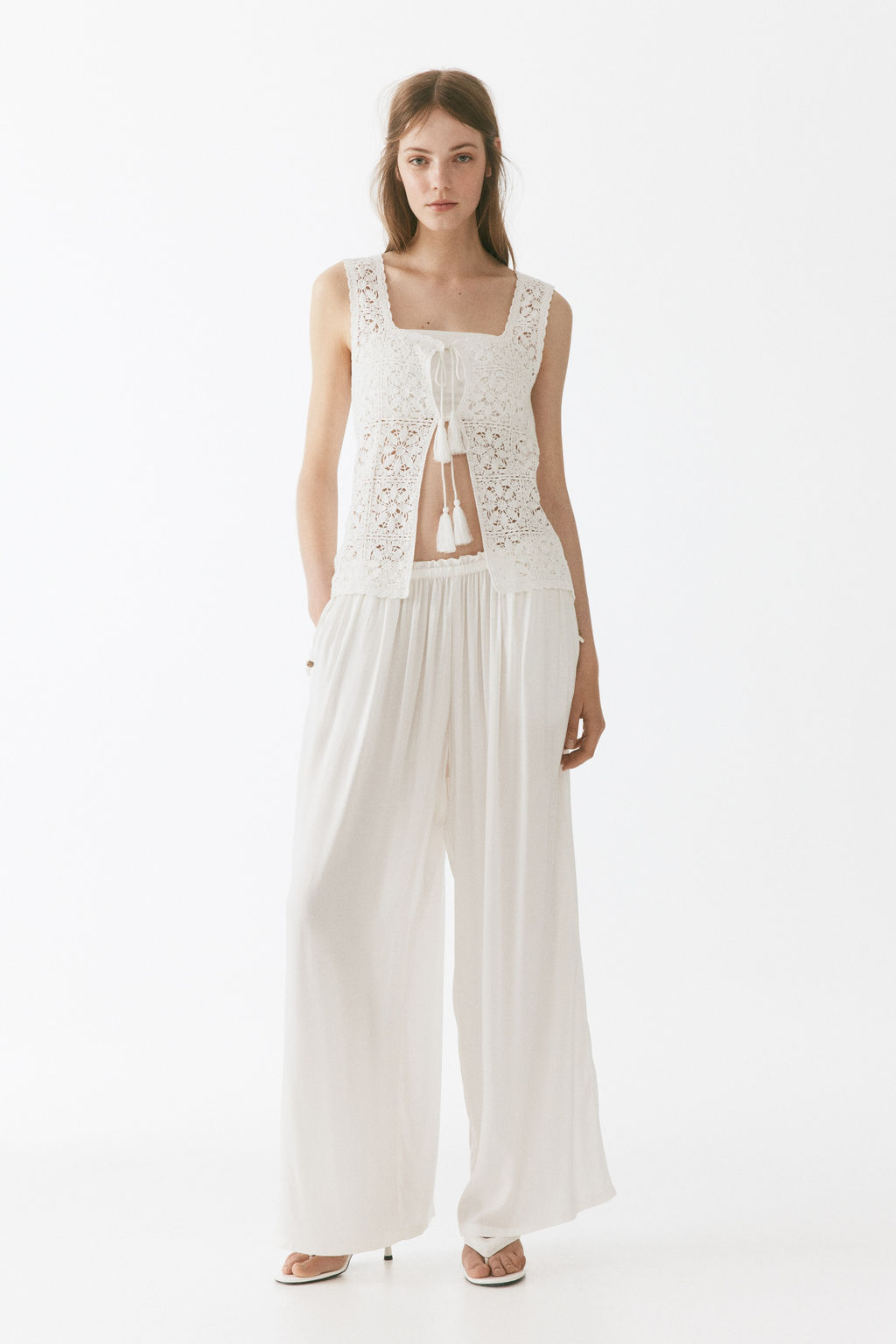 Pantal?n amplio con cord?n de ajuste - H&m фото 3