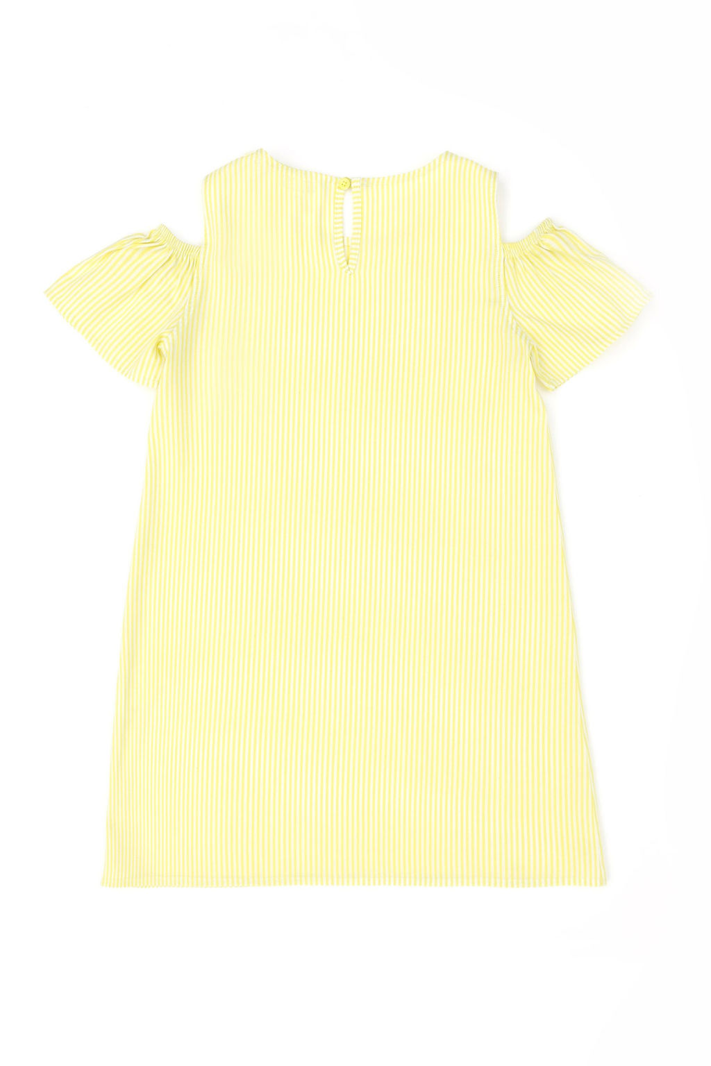 Неоново-желтое тканое платье для девочки - U.s. polo assn фото 8