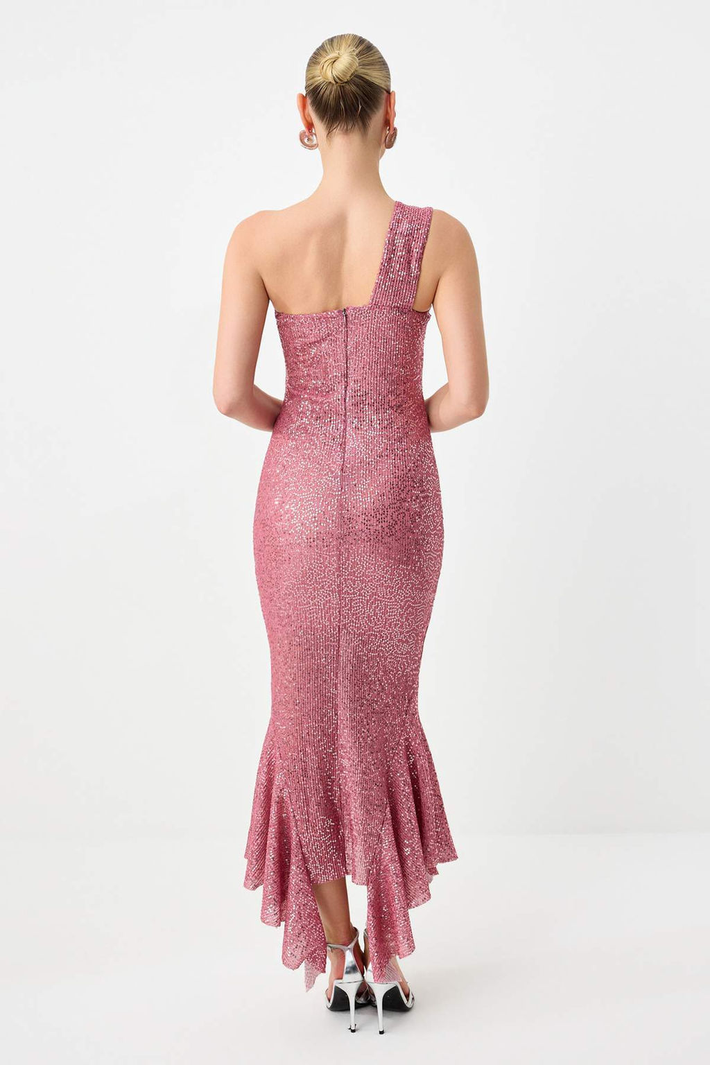 Kahverengi Payet Astarl? Orme Maxi S?k Elbise TPRSS26EL00174 - Trendyolmilla фото 8