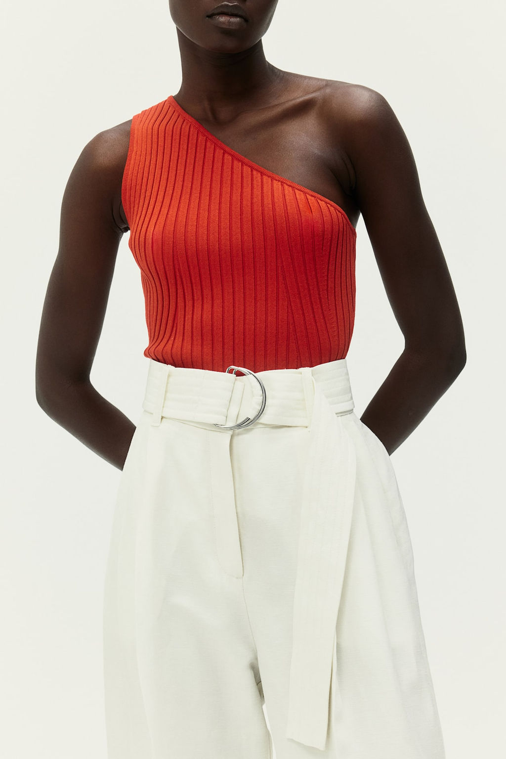 Top de un hombro en punto de canale - H&m фото 2