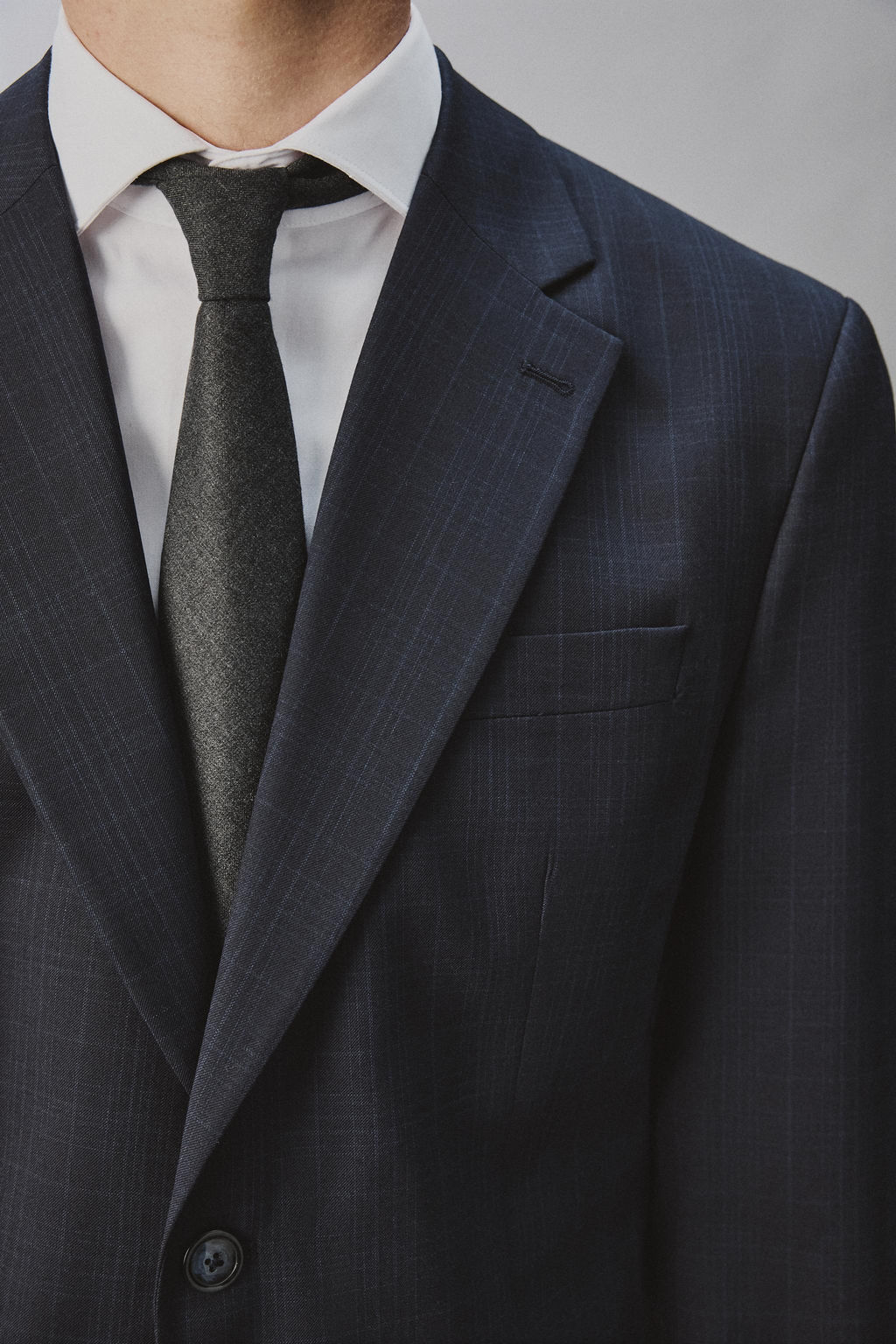 BLAZER REGULAR FIT TRAJE CUADROS / Marino oscuro - Zara фото 6
