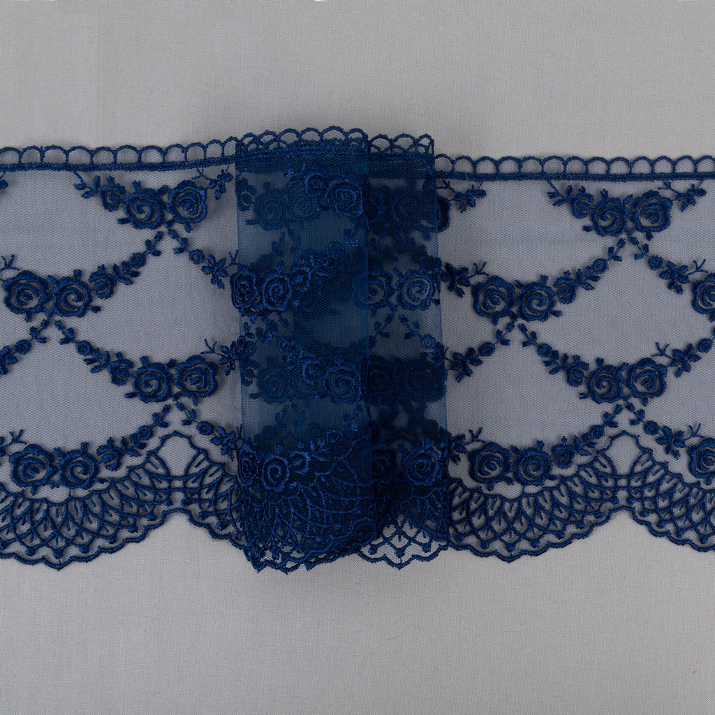 Кружево Gamma сетка 155 мм GKM-15504 в пакете 10 м 0.2 Турция TL010DB т.синий