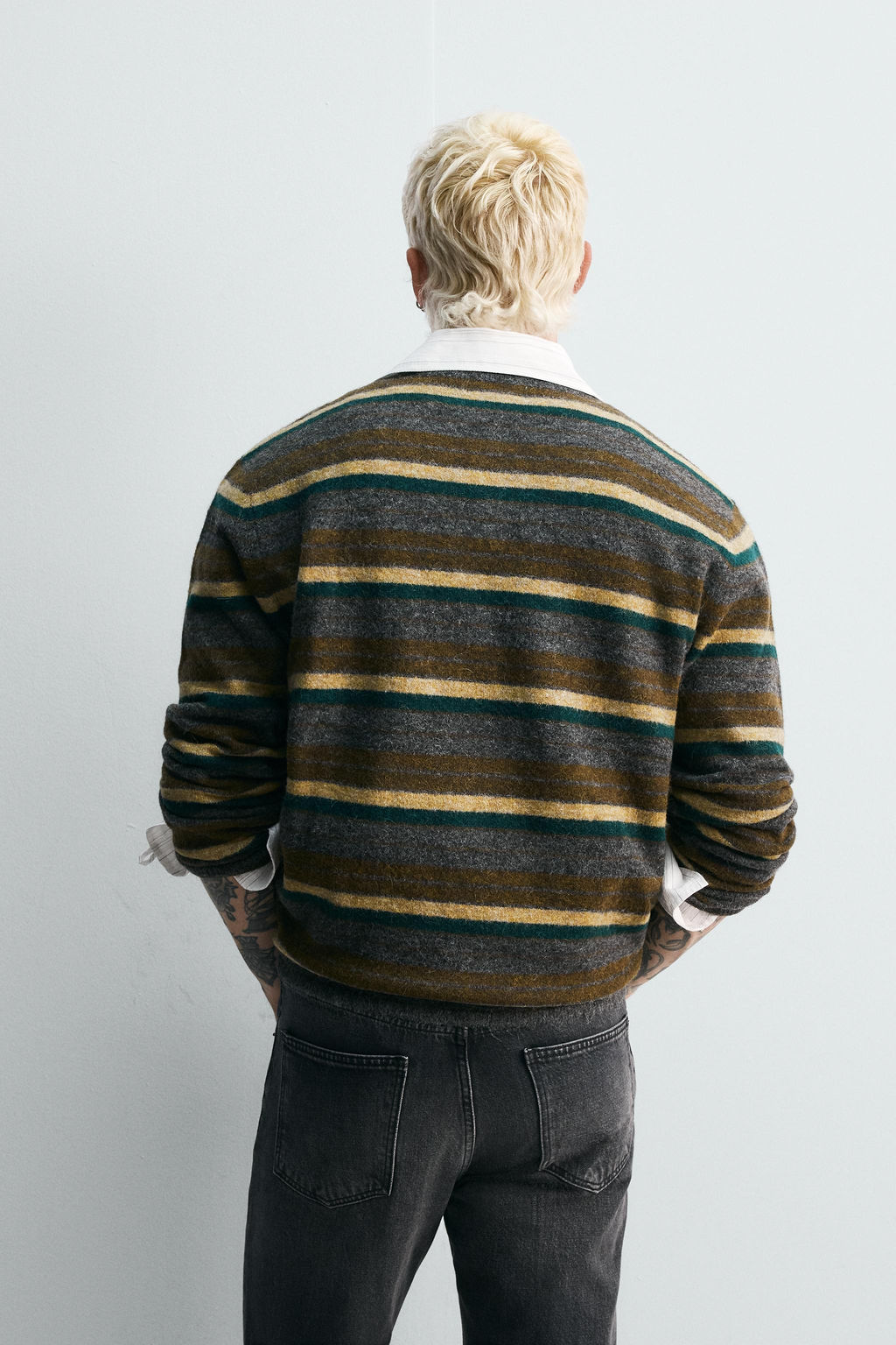 STRIPED JACQUARD CARDIGAN - Zara фото 3