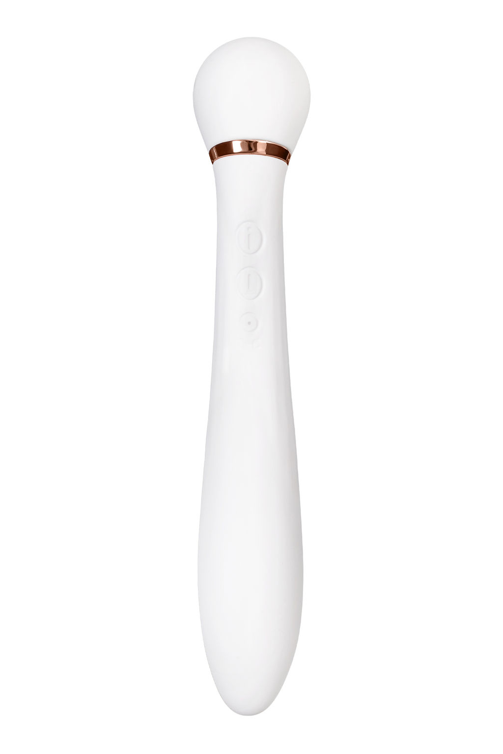 Вибратор с вакуумной стимуляцией Flovetta Jasmine, силикон, белый, 23 см