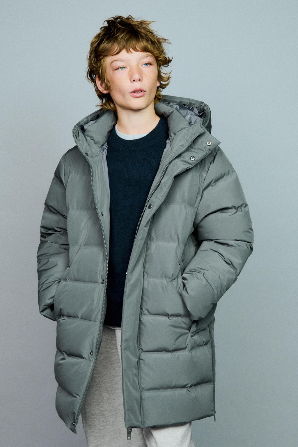 LONG WATER-REPELLENT DOWN PUFFER JACKET - Zara фото 12