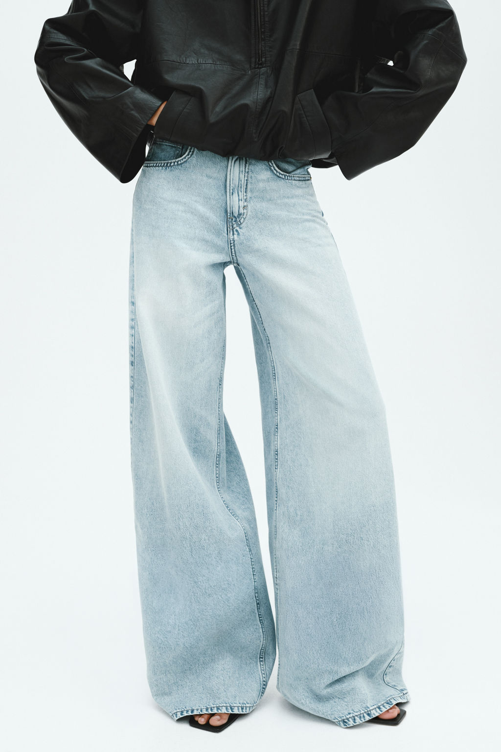 Wide High Waist Jeans - H&m фото 5