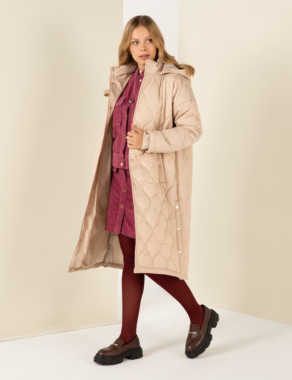 Bej Oversize Mont