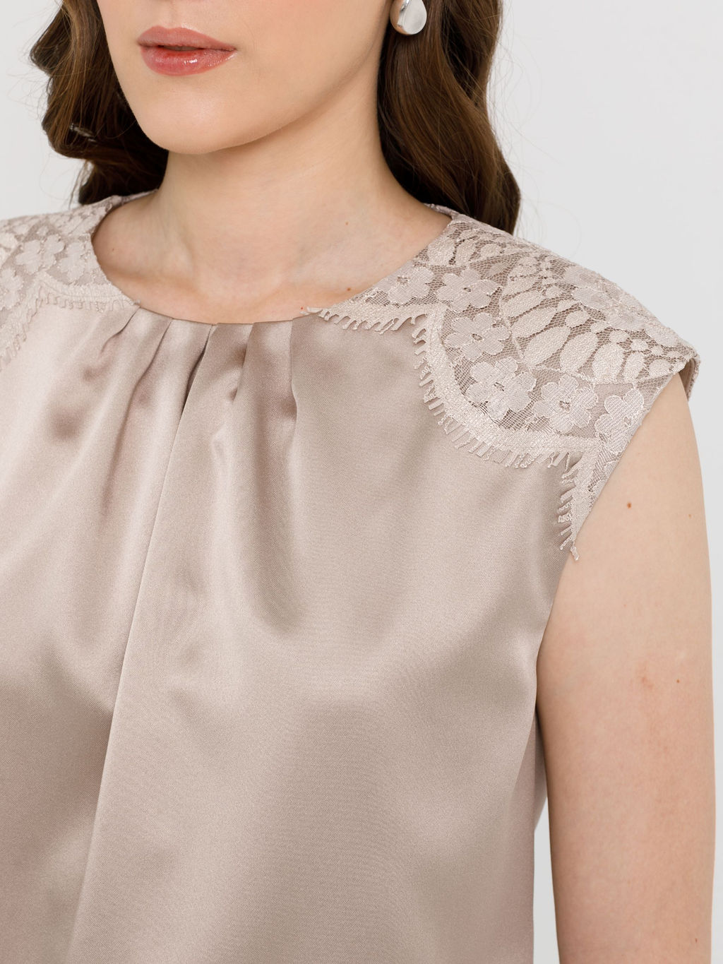 Блузка с кружевом - Marchello marchellini фото 5