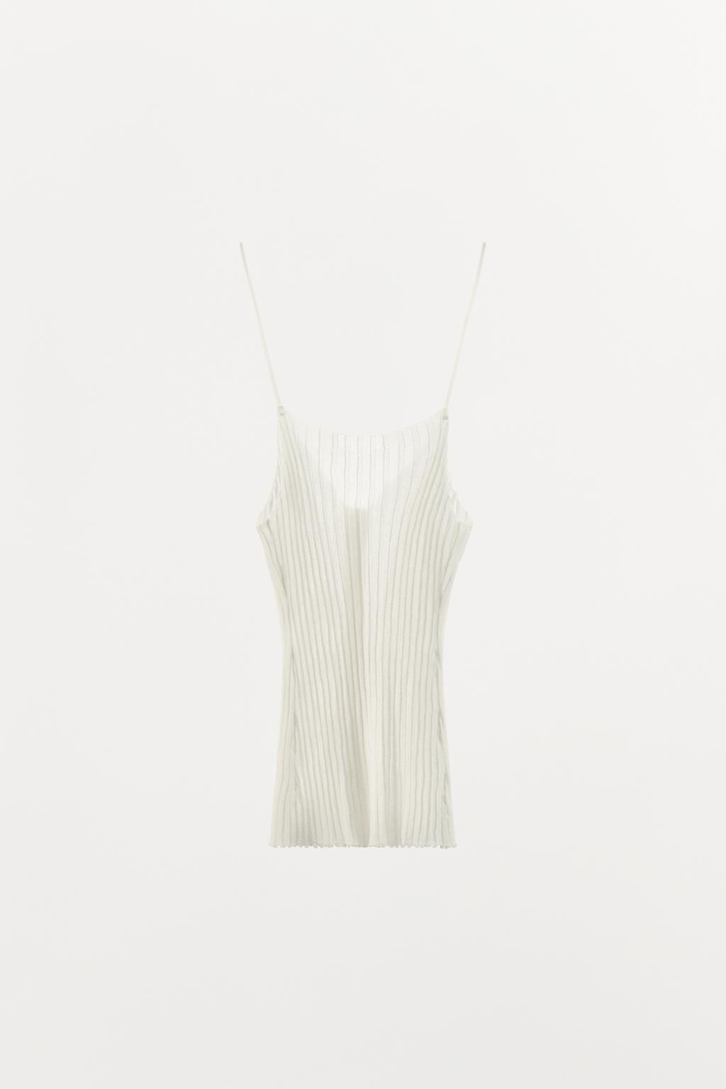 PLEATED FINE KNIT TOP - Zara фото 7
