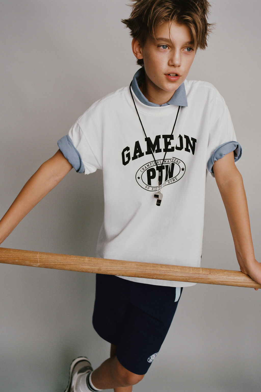 JOGGING T-SHIRT WITH SLOGAN PRINT - Zara фото 5