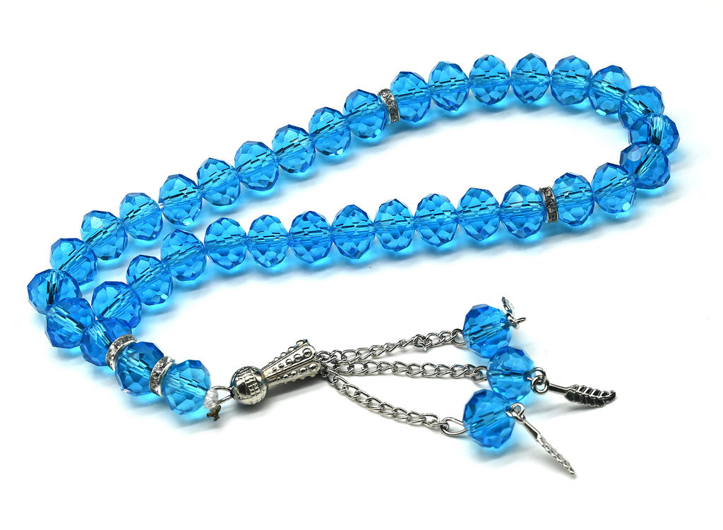 Четки стеклянные цв.голубой, 25см