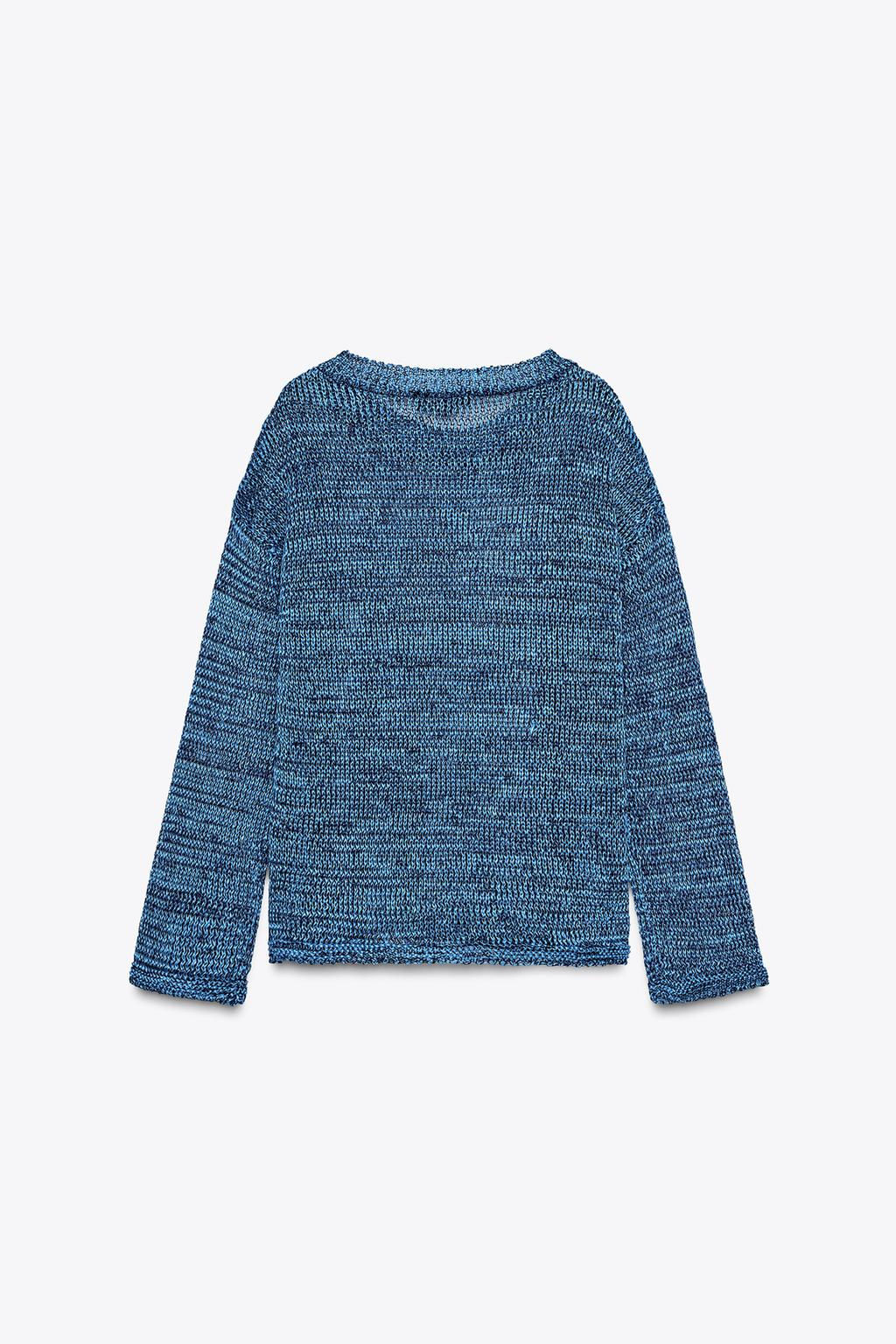 RIBBON TRIM KNIT SWEATER - Zara фото 4