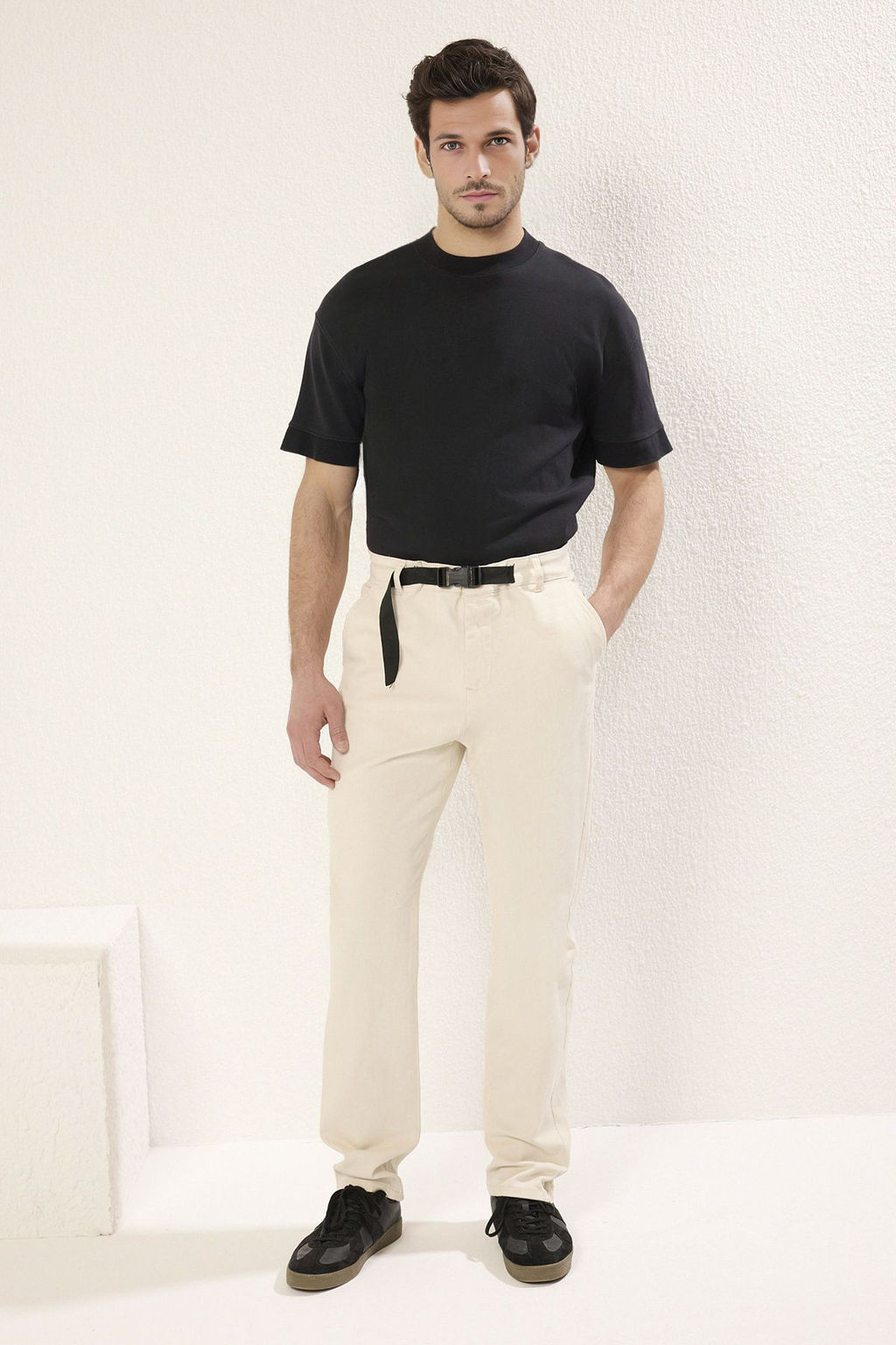 TRENDYOL MAN Tas Straight Fit Beli Kemer Tokal? Pantolon TMNSS25PL00011