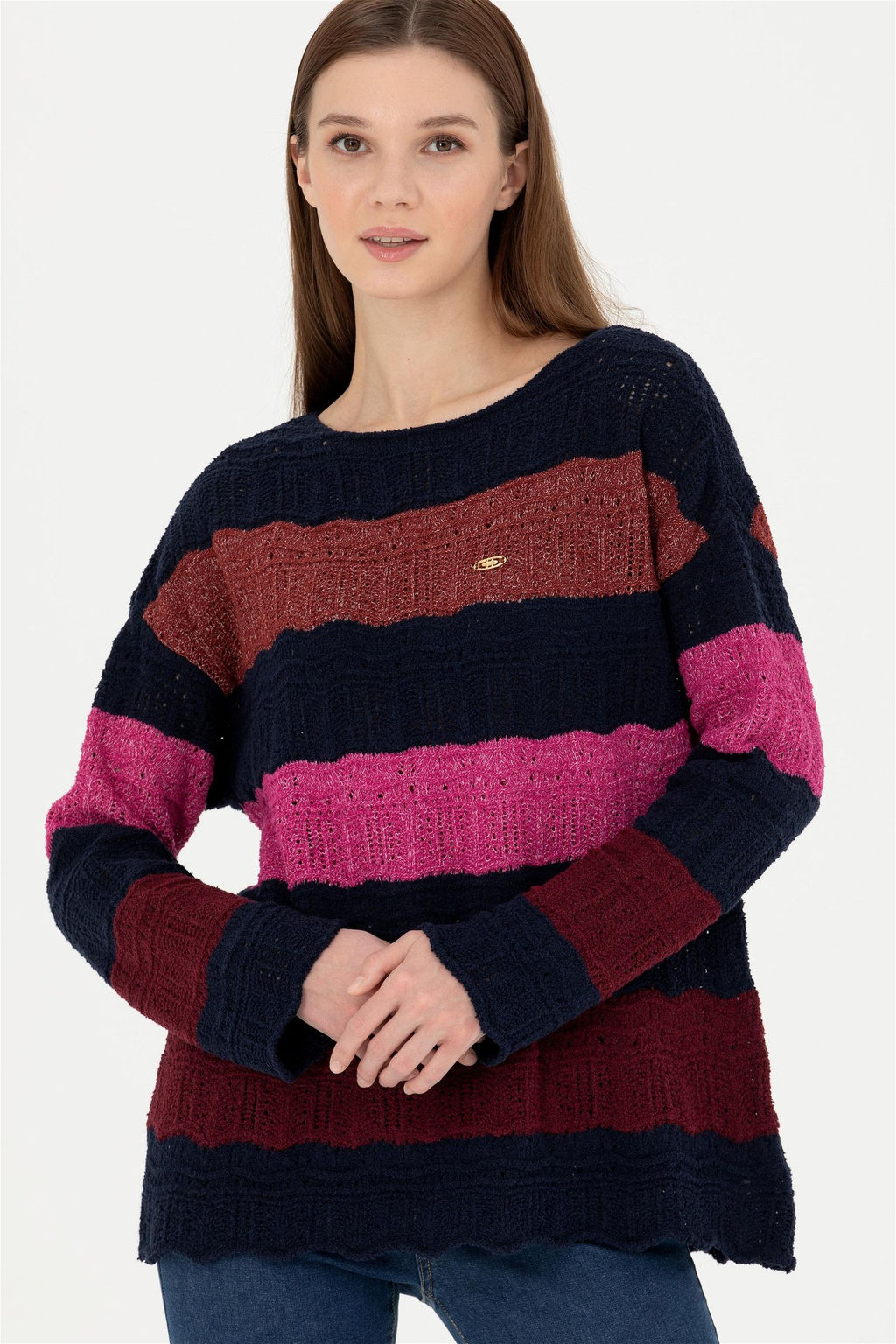 Женский темно-синий свитер - U.s. polo assn фото 3