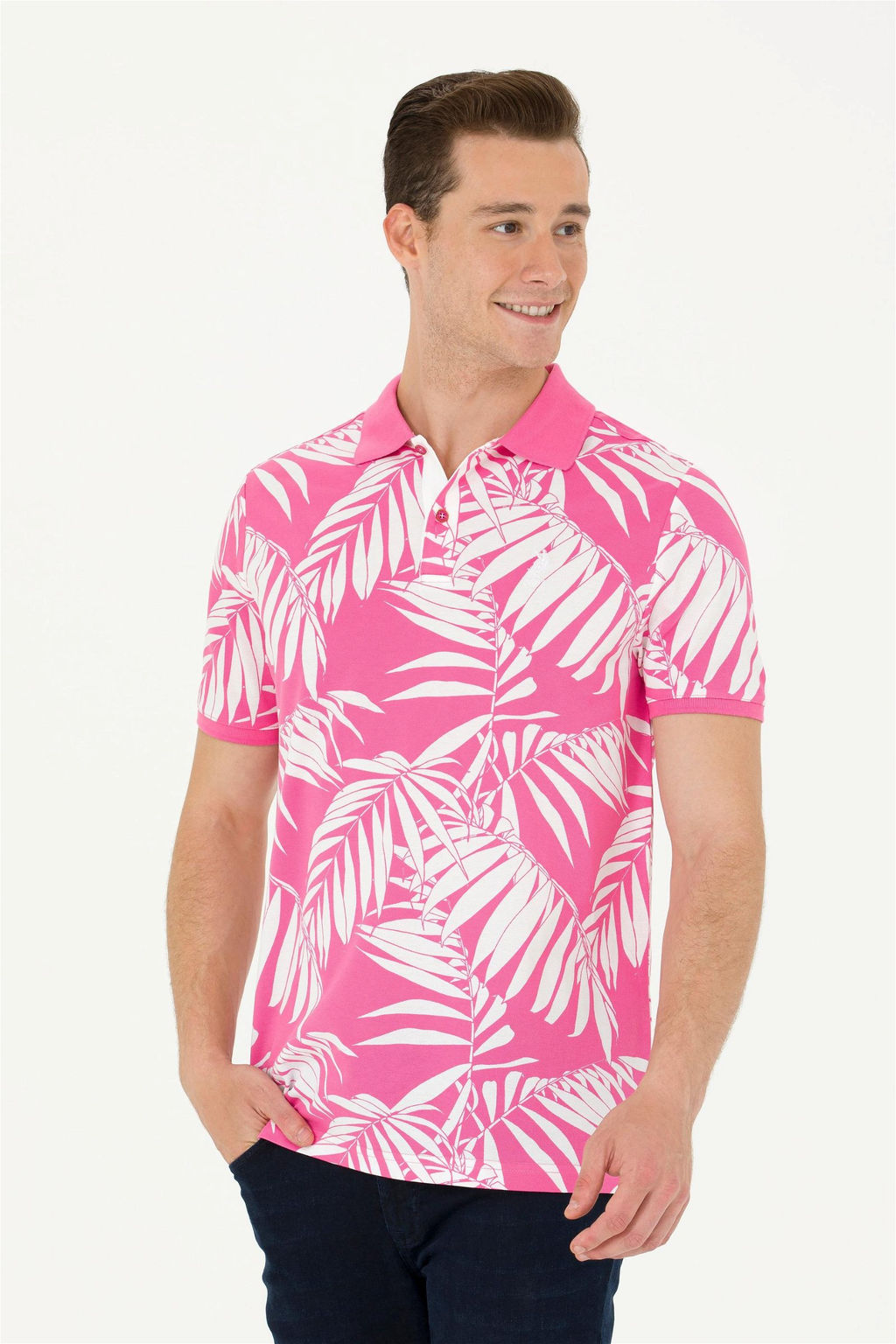 Мужская розовая футболка - U.s. polo assn фото 3