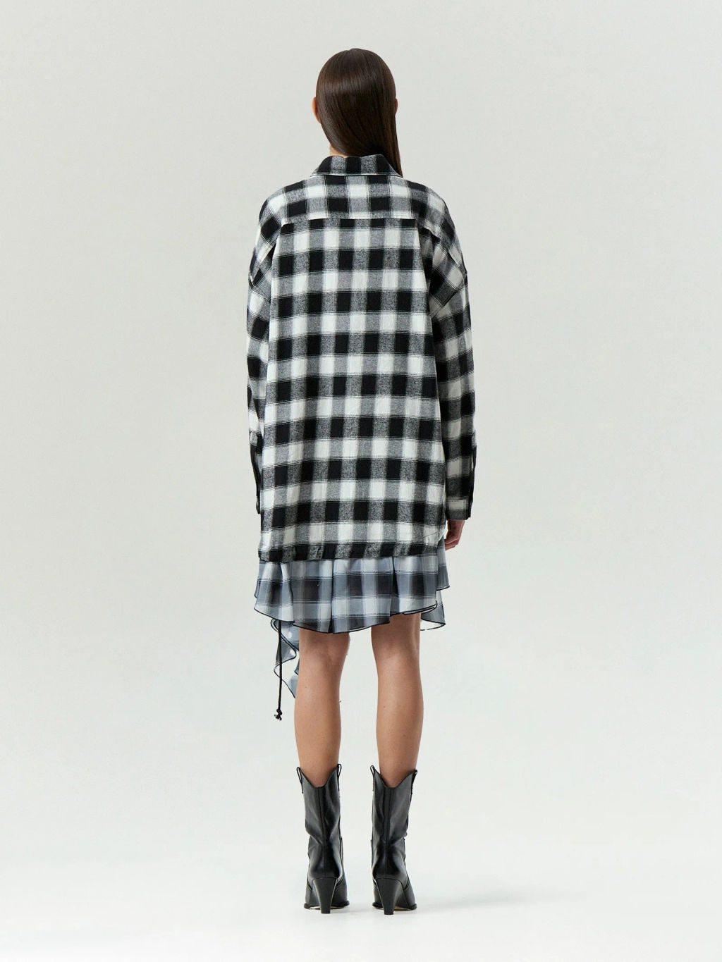ЕМКА / Платье-рубашка миди в клетку - Emka фото 5