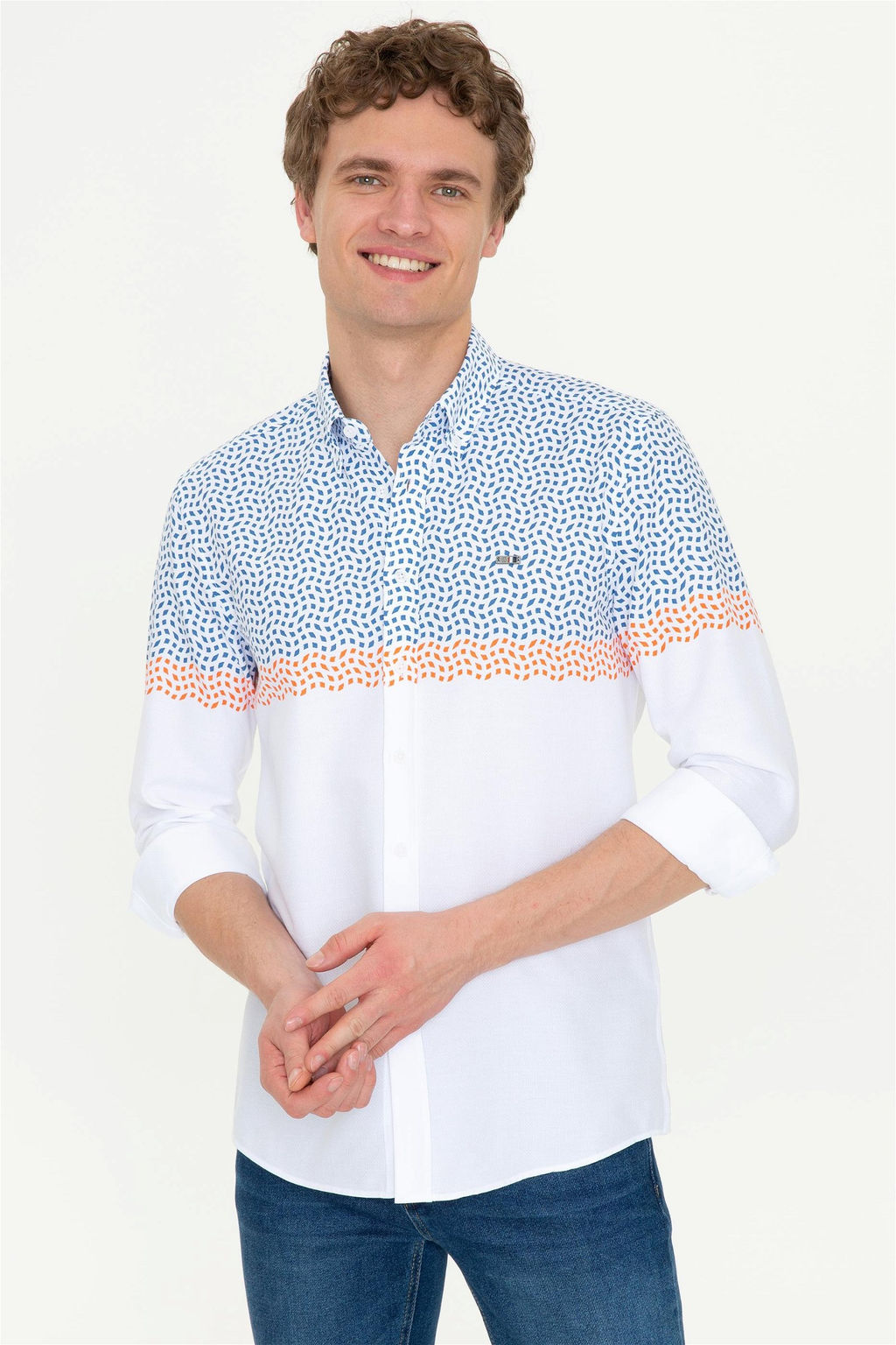 Мужская рубашка Petrol с длинным рукавом