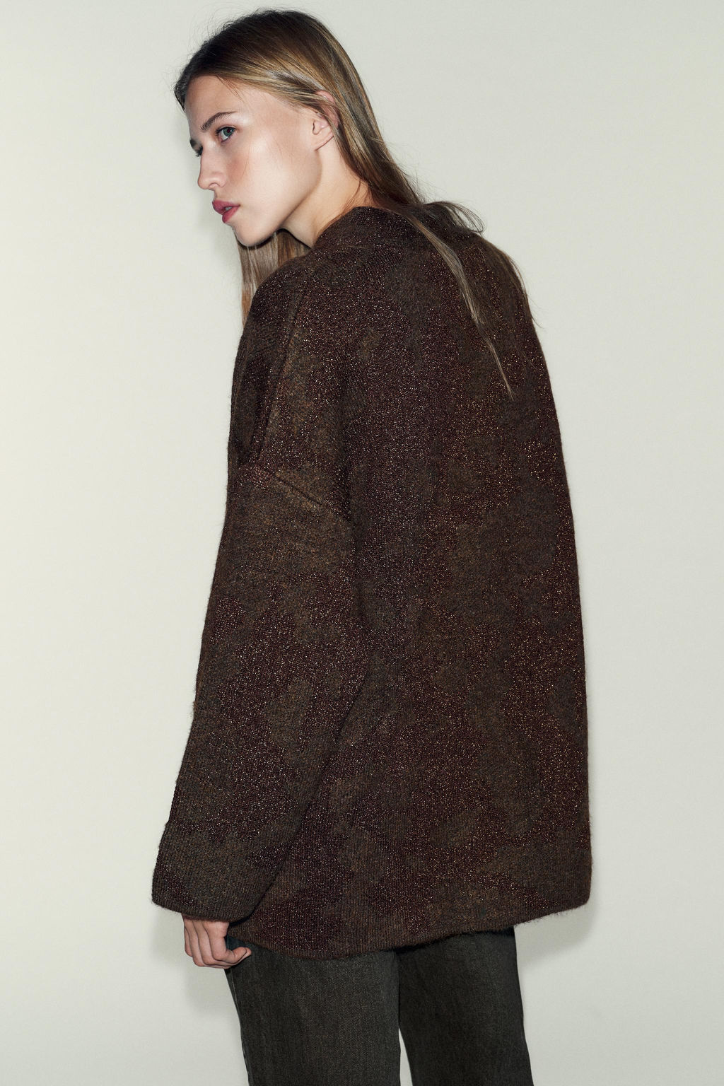 METALLIC THREAD CARDIGAN - Zara фото 3