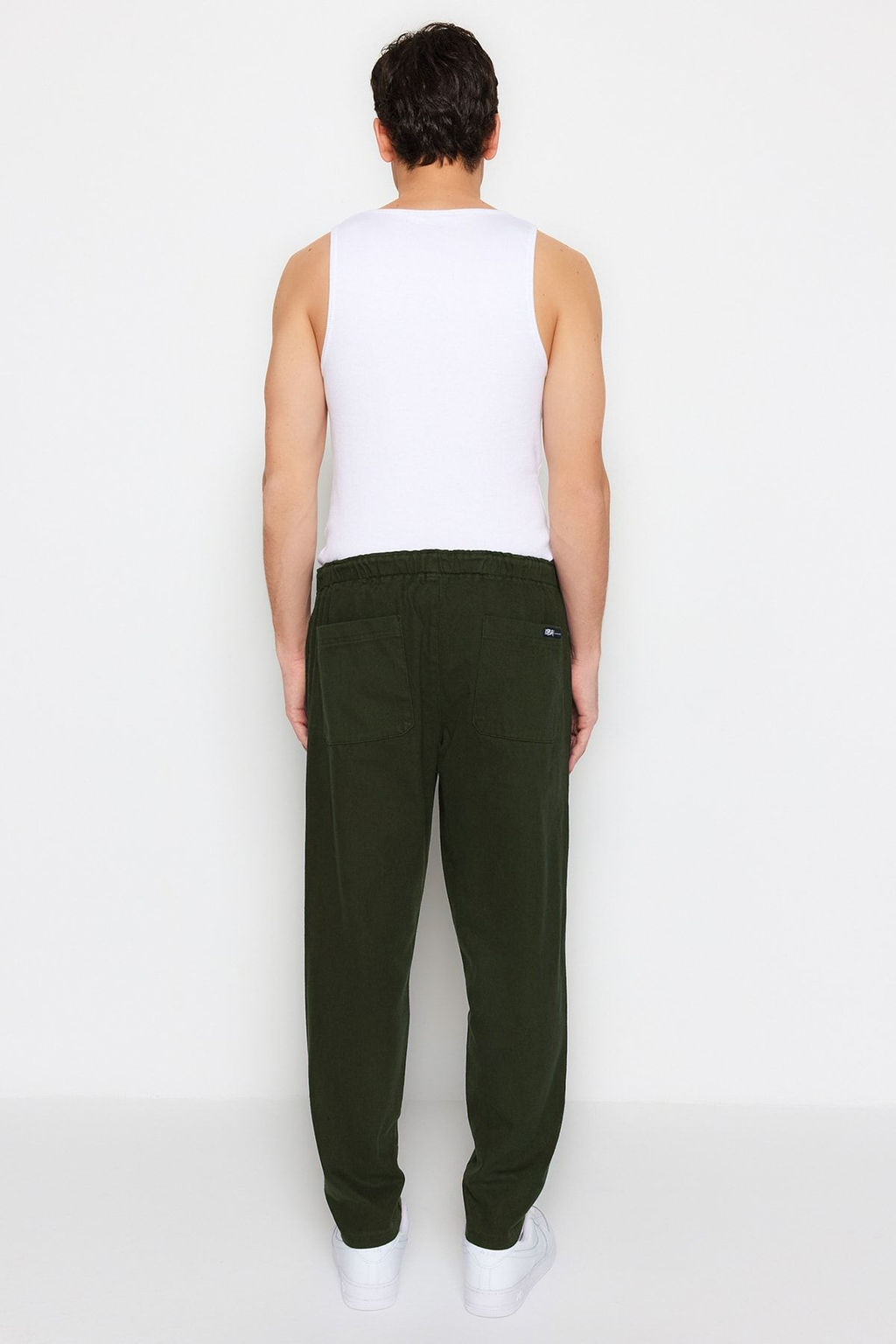 Lacivert Regular Fit Lastik Belli Gabardin Pantolon TMNSS23PL00033 - Trendyolmilla фото 30