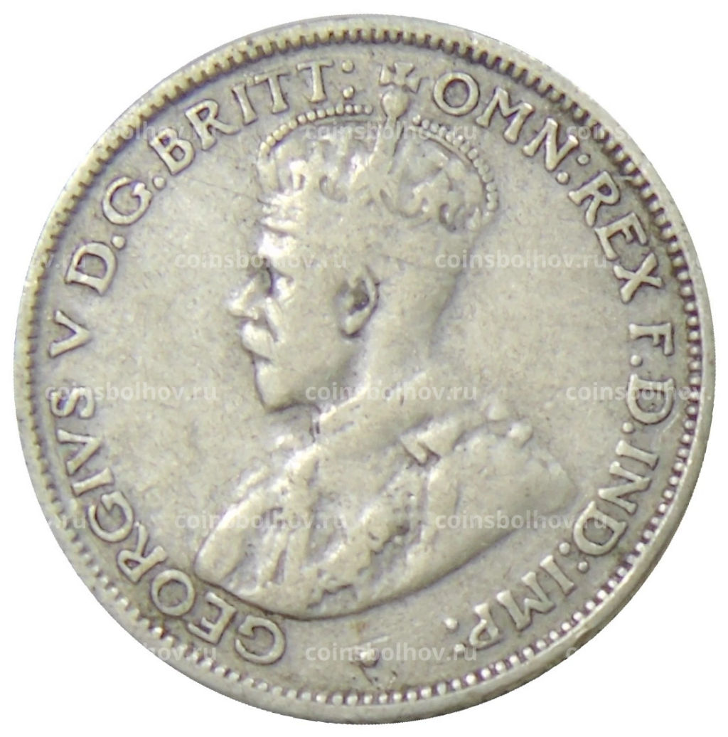 Монета 6 пенсов 1936 года Австралия