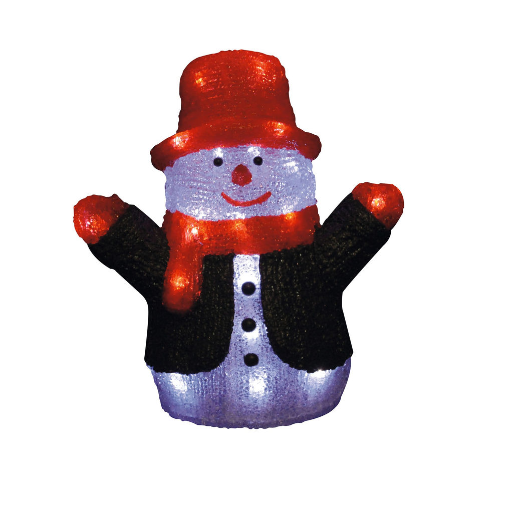ULD-M2730-024/STA WHITE IP20 SNOWMAN Фигура светодиодная Снеговик, 27*30см, 24 светодиода. Белый свет. Провод прозрачный. TM Uniel