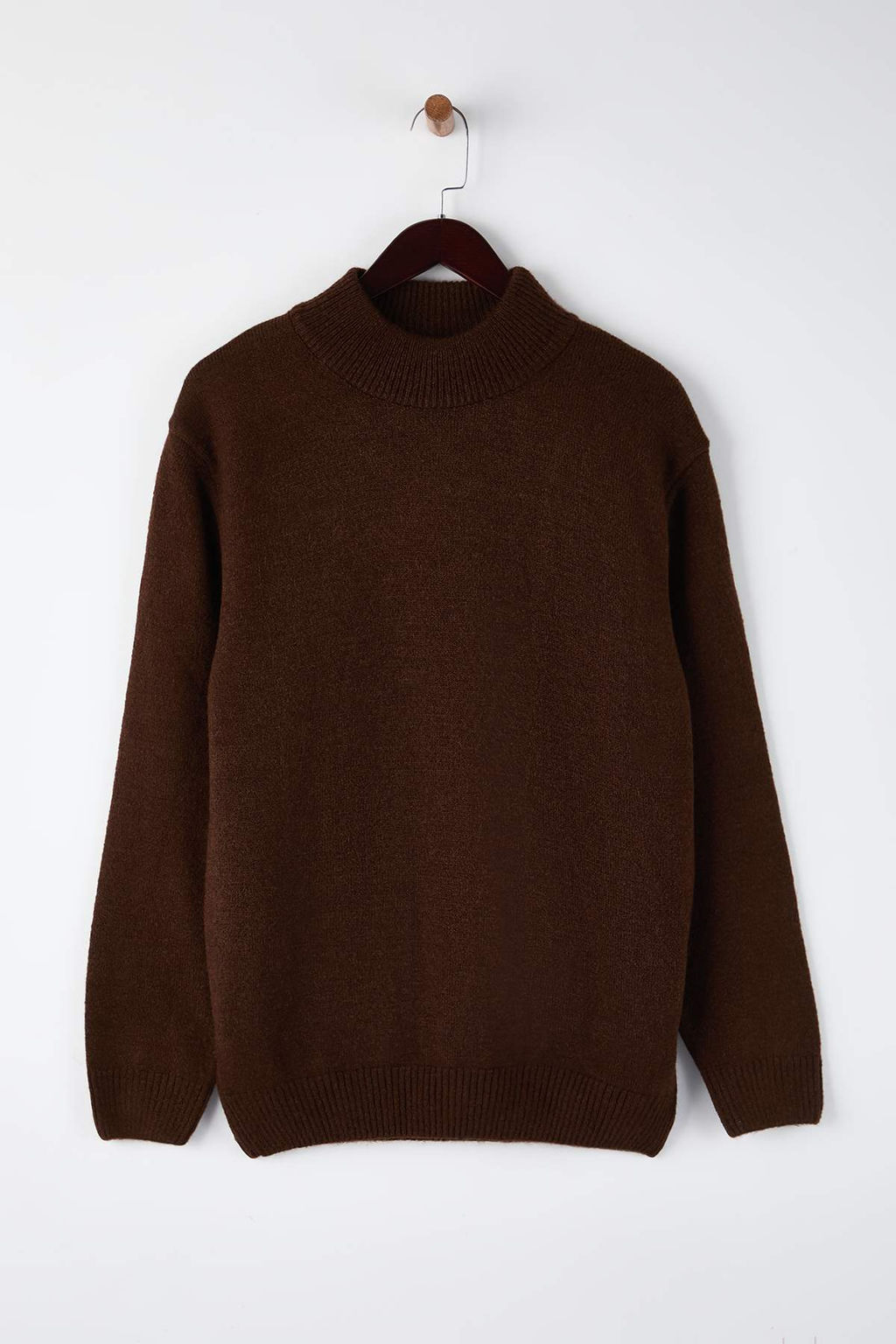 Antrasit*001 Relaxed Dik Yaka Duz Kazak TMNAW26KZ00013 - Trendyolmilla фото 4