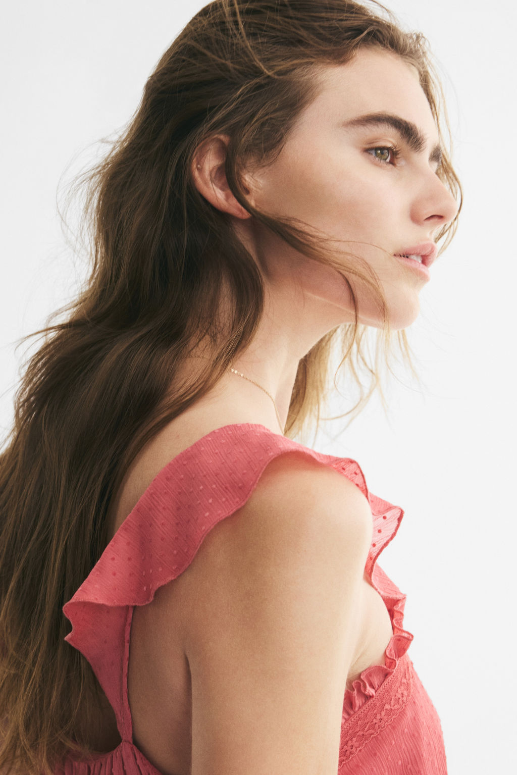 Vestido de plumeti con volantes - H&m фото 4