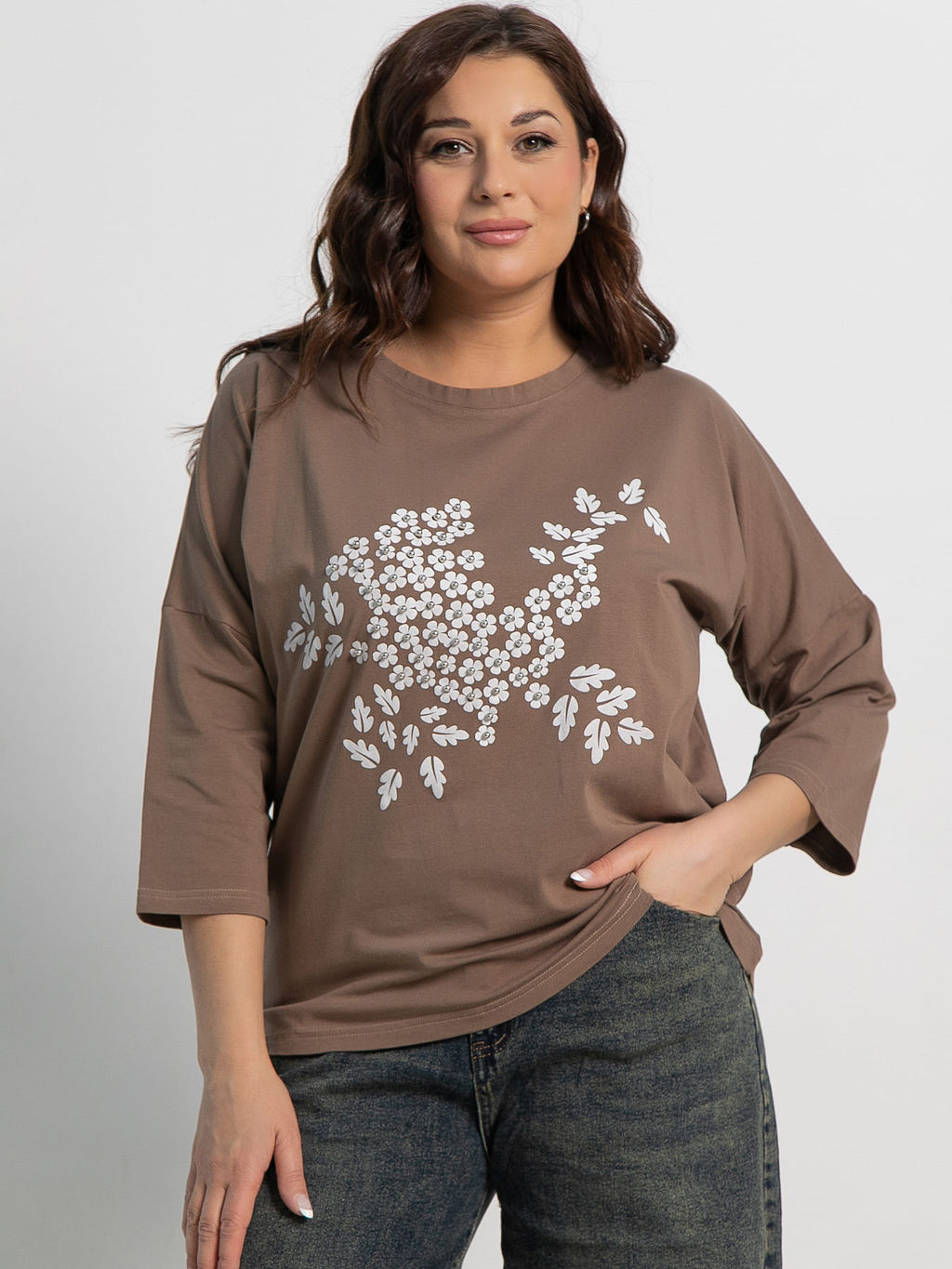 Блуза Ромашка (бежевая) Б15198-24М - Lt collection фото 7