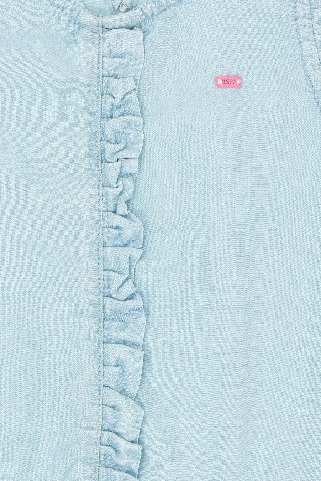 U. S. Polo Assn Голубое джинсовое платье без рукавов для девочки - U.s. polo assn фото 9