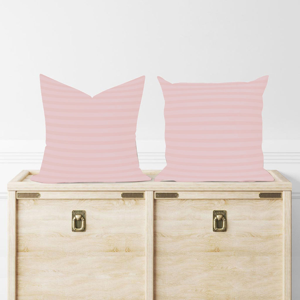 Комплект наволочек сатин страйп - Сухая роза 70х70