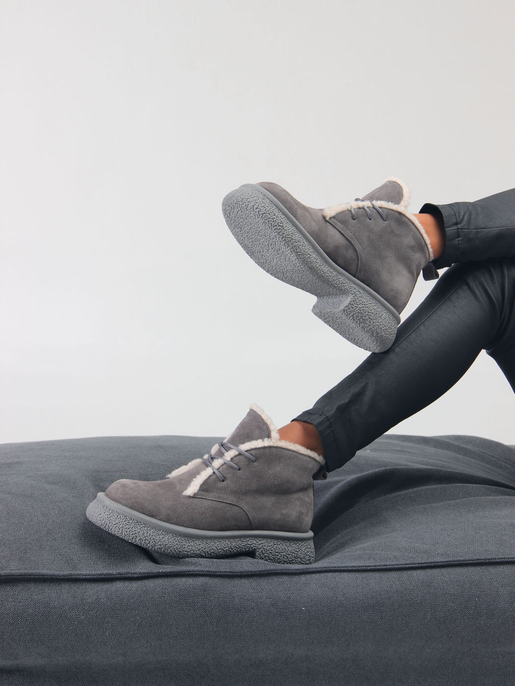 Ботинки EDART 308.агата gr. серый замок замша/шерсть - Ed'art фото 8