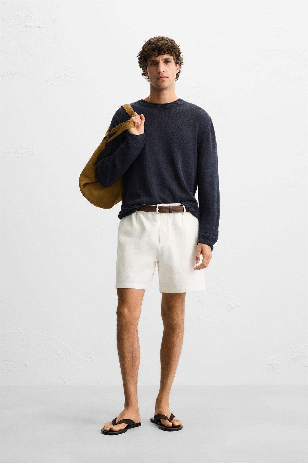 LINEN/COTTON BERMUDA SHORTS - Zara фото 10