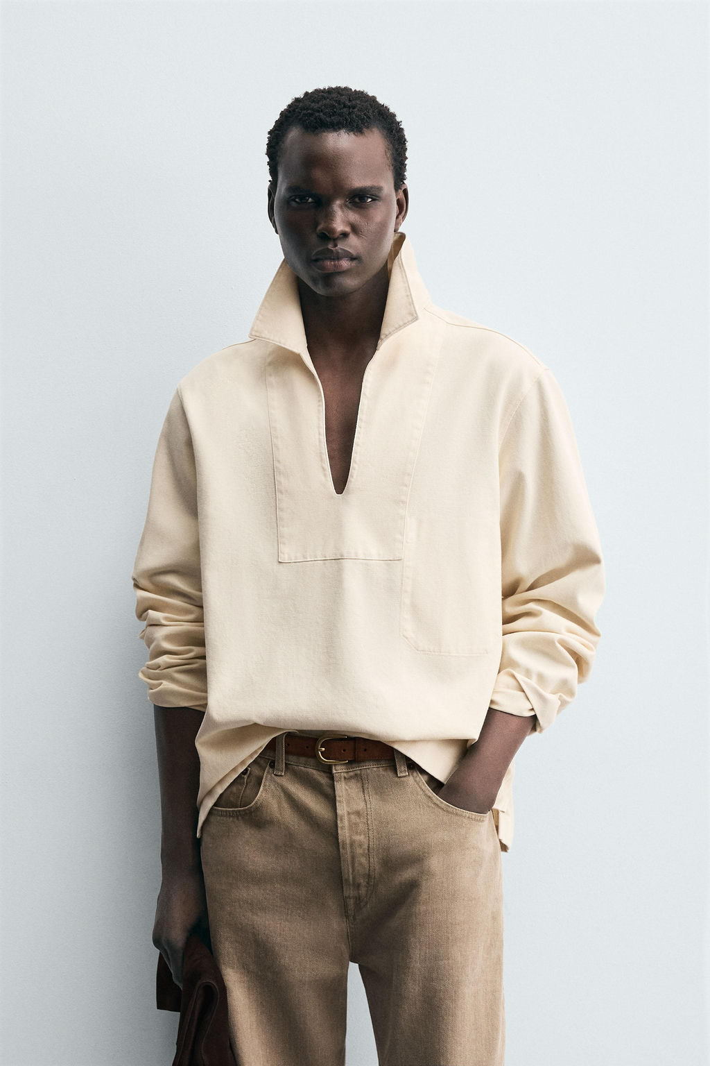 WASHED TEXTURED OVERSHIRT - Zara фото 2