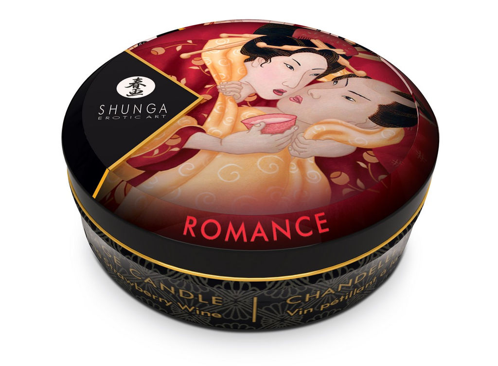 Массажное аромамасло в виде свечи Shunga Романтика.Шампанское и клубника (Romance), 30 мл